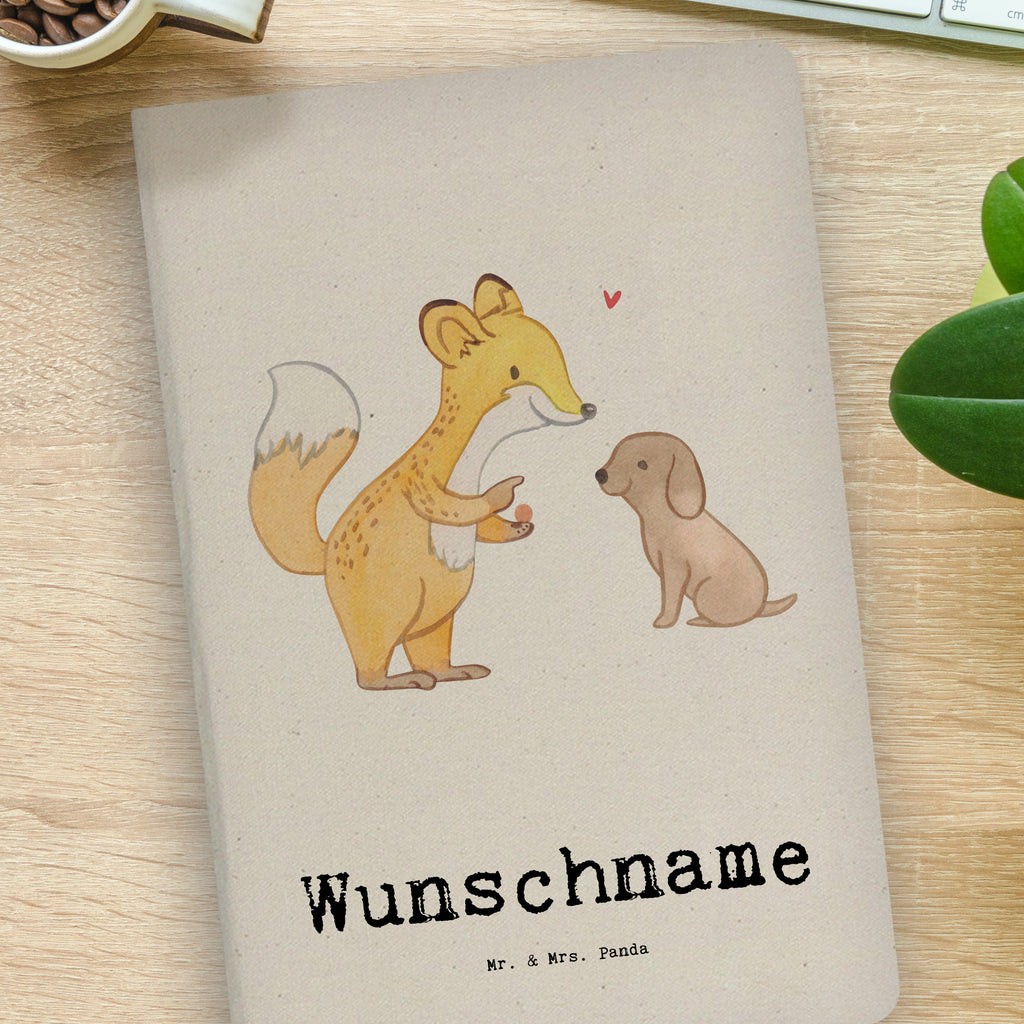 DIN A4 Personalisiertes Notizbuch Fuchs Hundetraining Personalisiertes Notizbuch, Notizbuch mit Namen, Notizbuch bedrucken, Personalisierung, Namensbuch, Namen, Geschenk, Sport, Sportart, Hobby, Schenken, Danke, Dankeschön, Auszeichnung, Gewinn, Sportler, Hundetraining, Hundeerziehung, Hundeschule, Welpenschule, Hundeprüfung