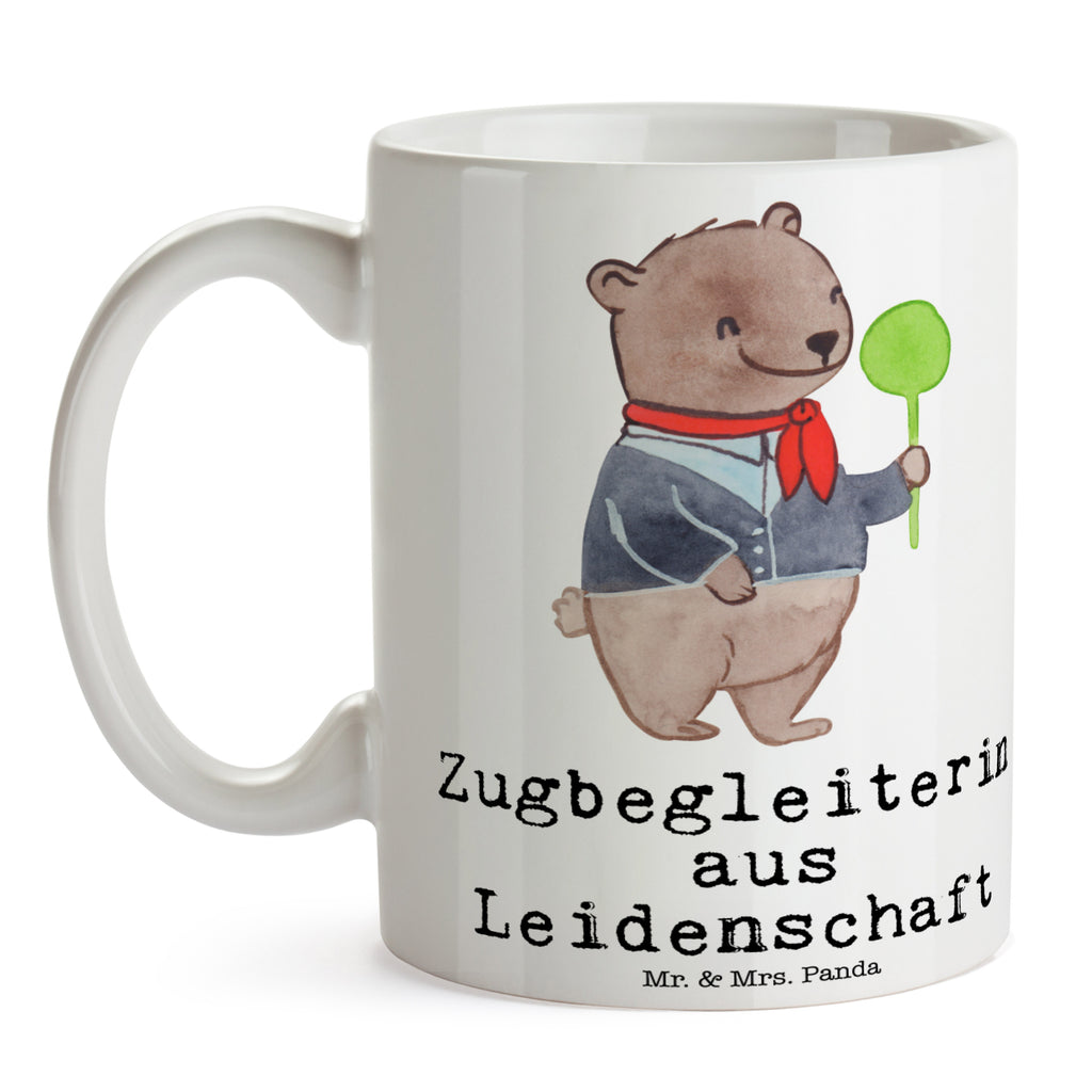 Tasse Zugbegleiterin aus Leidenschaft Tasse, Kaffeetasse, Teetasse, Becher, Kaffeebecher, Teebecher, Keramiktasse, Porzellantasse, Büro Tasse, Geschenk Tasse, Tasse Sprüche, Tasse Motive, Kaffeetassen, Tasse bedrucken, Designer Tasse, Cappuccino Tassen, Schöne Teetassen, Beruf, Ausbildung, Jubiläum, Abschied, Rente, Kollege, Kollegin, Geschenk, Schenken, Arbeitskollege, Mitarbeiter, Firma, Danke, Dankeschön