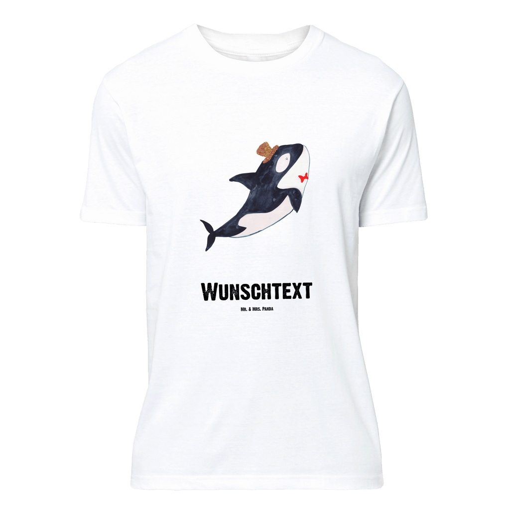 Personalisiertes T-Shirt Orca Zylinder T-Shirt Personalisiert, T-Shirt mit Namen, T-Shirt mit Aufruck, Männer, Frauen, Wunschtext, Bedrucken, Meerestiere, Meer, Urlaub, Narwal, Glitter, Konfetti, Glitzer, Geburtstag, Feier, Fete, Fest, Glückwunsch, Orca