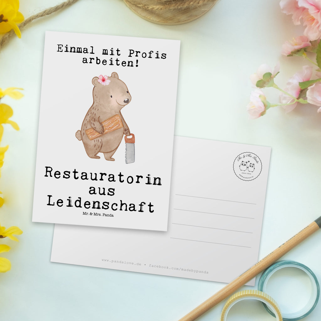 Postkarte Restauratorin aus Leidenschaft Postkarte, Karte, Geschenkkarte, Grußkarte, Einladung, Ansichtskarte, Geburtstagskarte, Einladungskarte, Dankeskarte, Ansichtskarten, Einladung Geburtstag, Einladungskarten Geburtstag, Beruf, Ausbildung, Jubiläum, Abschied, Rente, Kollege, Kollegin, Geschenk, Schenken, Arbeitskollege, Mitarbeiter, Firma, Danke, Dankeschön