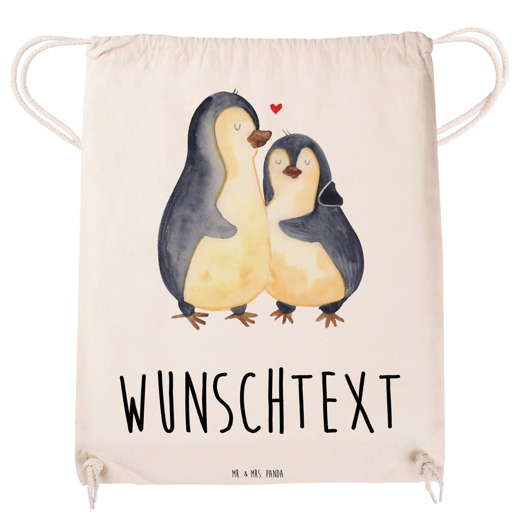 Personalisierter Sportbeutel Pinguin umarmend Personalisierter Sportbeutel, Personalisierter Beutel, Personalisierte Sporttasche, Personalisierter Tasche, Personalisierter Stoffbeutel, Personalisierter Sportbeutel Kinder, Sportbeutel mit Namen, Turnbeutel mit Namen, Beutel mit Namen, Sporttasche mit Namen, Tasche mit Namen, Stoffbeutel mit Namen, Sportbeutel Kinder mit Namen, Wunschtext, Wunschnamen, Personalisierbar, Personalisierung, Pinguin, Liebe, Liebespaar, Liebesbeweis, Liebesgeschenk, Verlobung, Jahrestag, Hochzeitstag, Hochzeit, Hochzeitsgeschenk