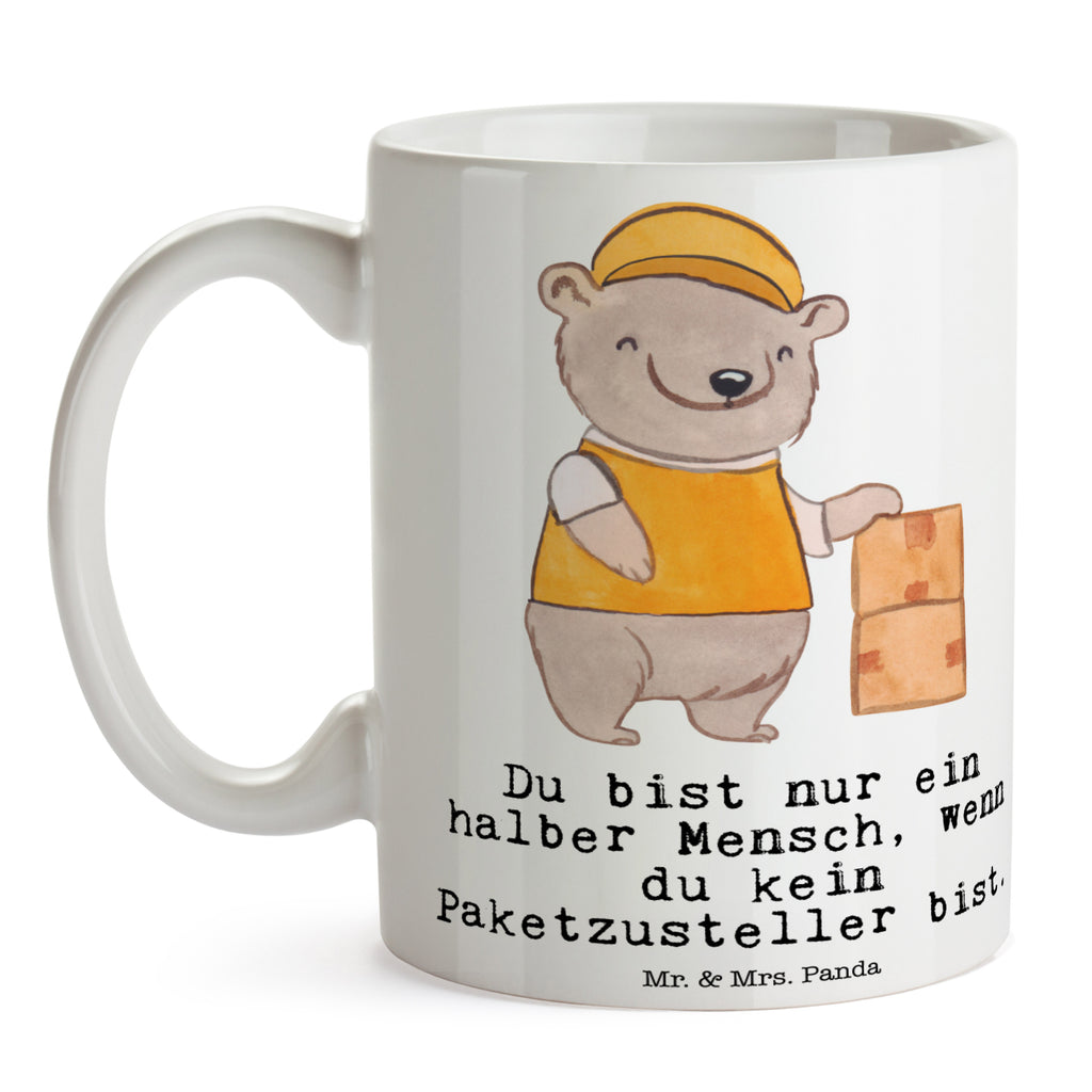 Tasse Paketzusteller mit Herz Tasse, Kaffeetasse, Teetasse, Becher, Kaffeebecher, Teebecher, Keramiktasse, Porzellantasse, Büro Tasse, Geschenk Tasse, Tasse Sprüche, Tasse Motive, Kaffeetassen, Tasse bedrucken, Designer Tasse, Cappuccino Tassen, Schöne Teetassen, Beruf, Ausbildung, Jubiläum, Abschied, Rente, Kollege, Kollegin, Geschenk, Schenken, Arbeitskollege, Mitarbeiter, Firma, Danke, Dankeschön, Paketzusteller, Paketbote, Zustellservice Pakete