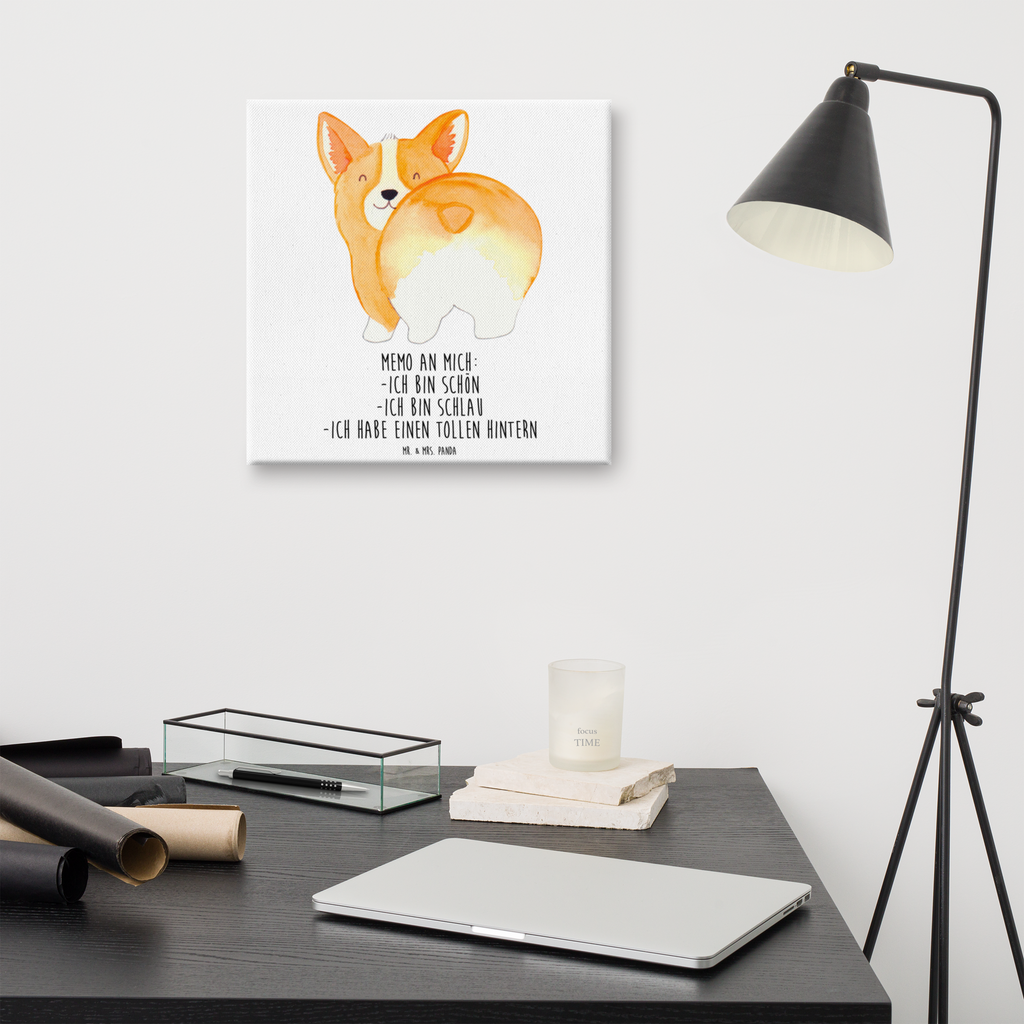 Leinwand Bild Corgi Po Leinwand, Bild, Kunstdruck, Wanddeko, Dekoration, Hund, Hundemotiv, Haustier, Hunderasse, Tierliebhaber, Hundebesitzer, Sprüche, Corgie, Hundeliebe, Motivation, Selbstliebe, Spruch