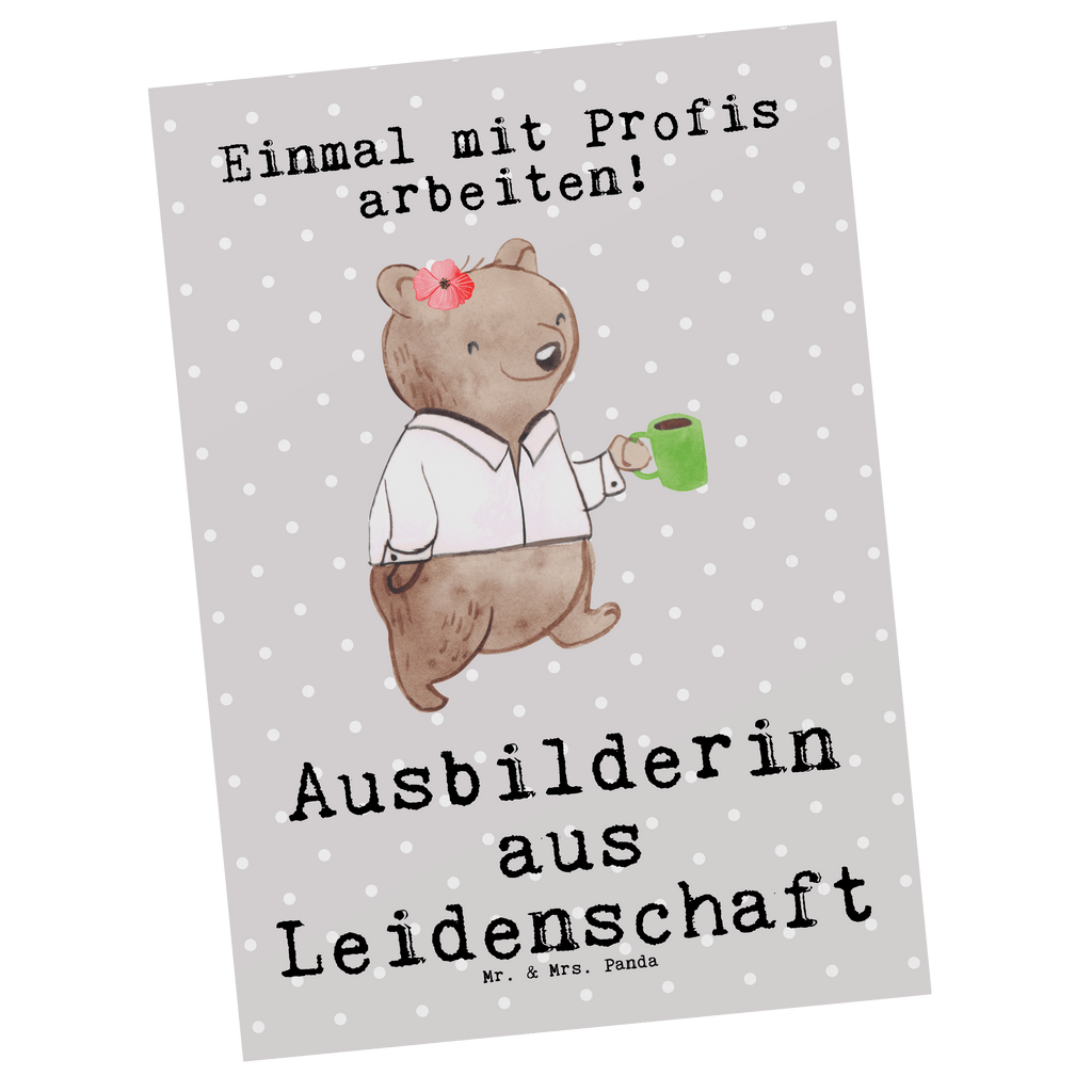 Postkarte Ausbilderin aus Leidenschaft Postkarte, Karte, Geschenkkarte, Grußkarte, Einladung, Ansichtskarte, Geburtstagskarte, Einladungskarte, Dankeskarte, Ansichtskarten, Einladung Geburtstag, Einladungskarten Geburtstag, Beruf, Ausbildung, Jubiläum, Abschied, Rente, Kollege, Kollegin, Geschenk, Schenken, Arbeitskollege, Mitarbeiter, Firma, Danke, Dankeschön, Ausbilderin, Tutorin, Ausbilderprüfung