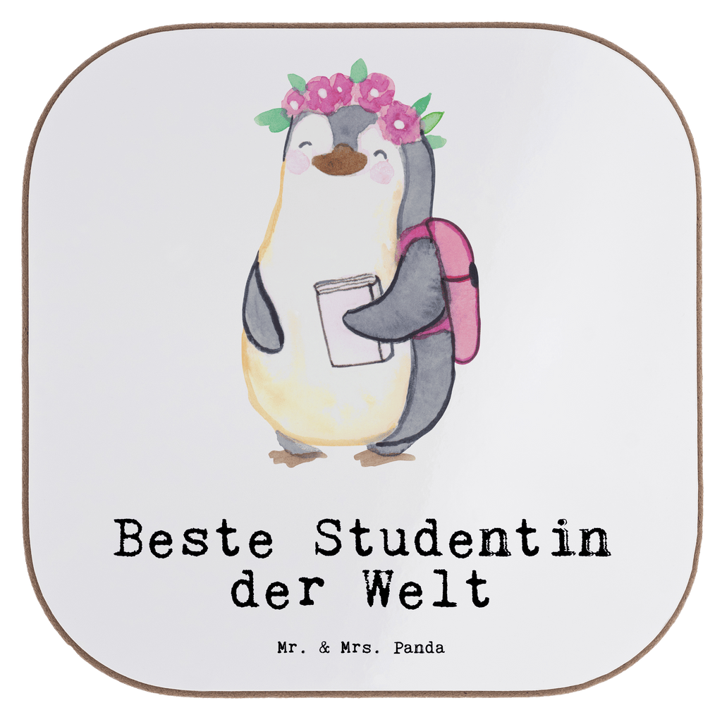 Quadratische Untersetzer Pinguin Beste Studentin der Welt Untersetzer, Bierdeckel, Glasuntersetzer, Untersetzer Gläser, Getränkeuntersetzer, Untersetzer aus Holz, Untersetzer für Gläser, Korkuntersetzer, Untersetzer Holz, Holzuntersetzer, Tassen Untersetzer, Untersetzer Design, für, Dankeschön, Geschenk, Schenken, Geburtstag, Geburtstagsgeschenk, Geschenkidee, Danke, Bedanken, Mitbringsel, Freude machen, Geschenktipp, Studentin, Studium, Tochter, Spaß, Musterschülerin, lustig, Studienabschluss, witzig, Universität, Abschluss, Alumni, Uni, Studenten, Hochschule