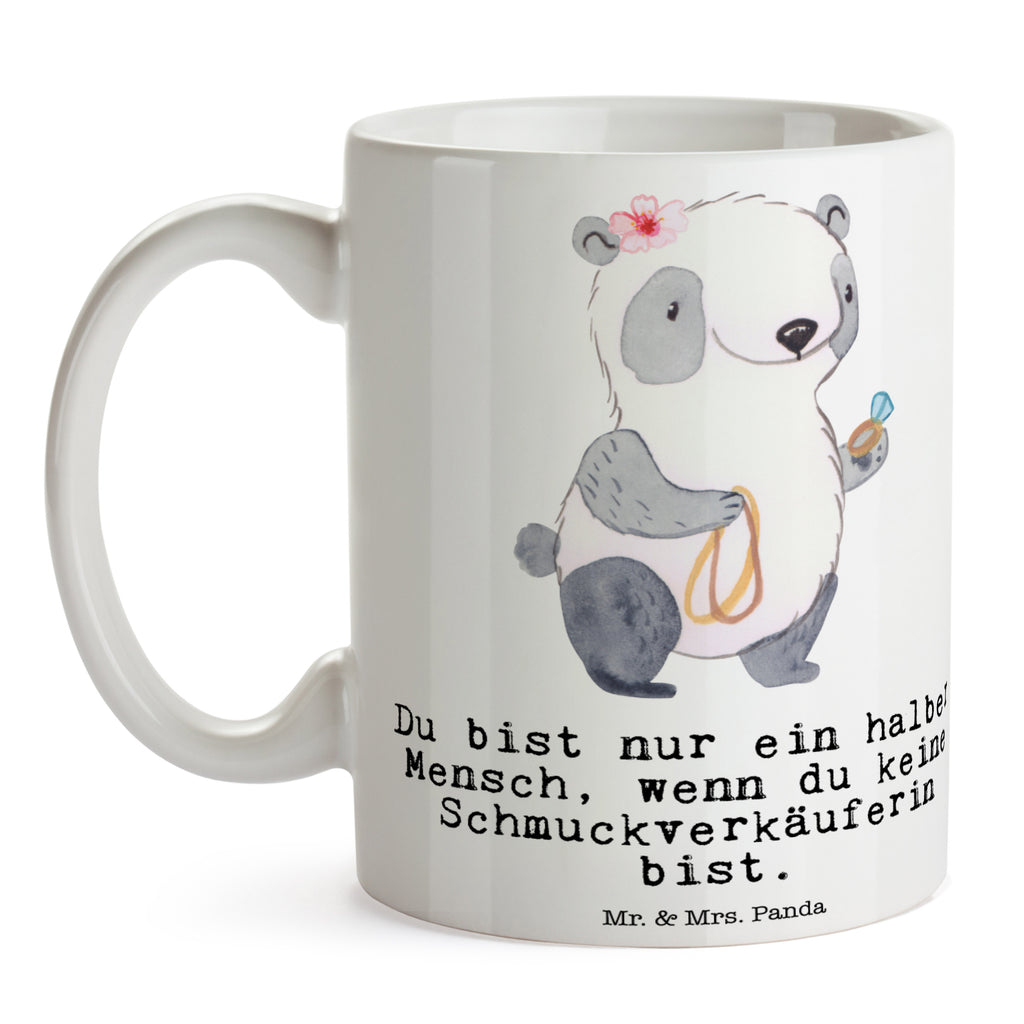 Tasse Schmuckverkäuferin mit Herz Tasse, Kaffeetasse, Teetasse, Becher, Kaffeebecher, Teebecher, Keramiktasse, Porzellantasse, Büro Tasse, Geschenk Tasse, Tasse Sprüche, Tasse Motive, Kaffeetassen, Tasse bedrucken, Designer Tasse, Cappuccino Tassen, Schöne Teetassen, Beruf, Ausbildung, Jubiläum, Abschied, Rente, Kollege, Kollegin, Geschenk, Schenken, Arbeitskollege, Mitarbeiter, Firma, Danke, Dankeschön, Schmuckverkäuferin, Juwelier, Goldschmied, Schmied, Schmuckwarenhändler, Schmuckgeschäft, Eröffnung