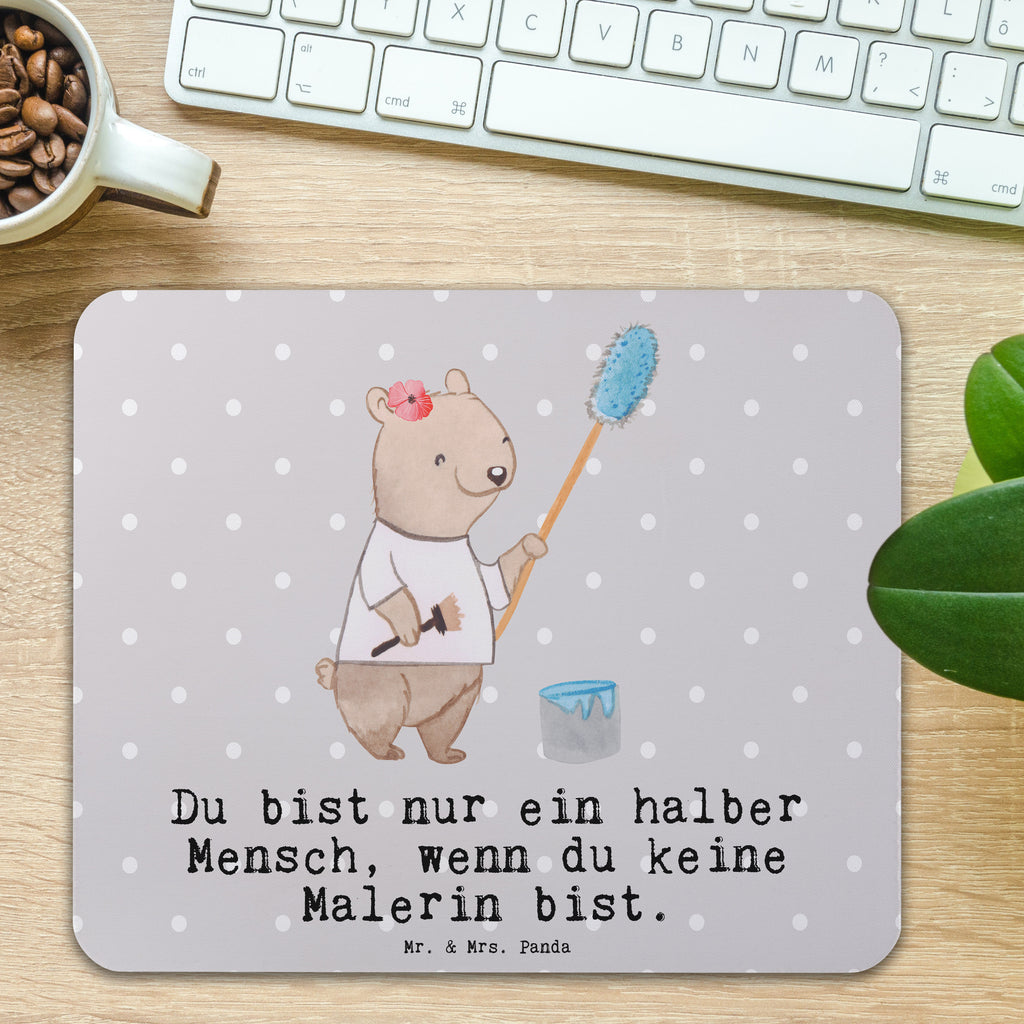 Mauspad Malerin mit Herz Mousepad, Computer zubehör, Büroausstattung, PC Zubehör, Arbeitszimmer, Mauspad, Einzigartiges Mauspad, Designer Mauspad, Mausunterlage, Mauspad Büro, Beruf, Ausbildung, Jubiläum, Abschied, Rente, Kollege, Kollegin, Geschenk, Schenken, Arbeitskollege, Mitarbeiter, Firma, Danke, Dankeschön, Maler, Malermeisterin, Gesellenprüfung, Meisterprüfung, Malerbetrieb