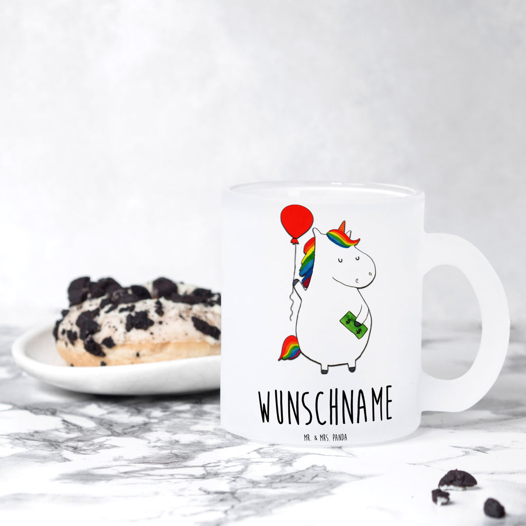 Personalisierte Teetasse Einhorn Luftballon Personalisierte Teetasse, Personalisiertes Teeglas, Personalisierter Teebecher, Personalisierte Glas Teetasse, Personalisierte Teetasse aus Glas, Teetasse mit Namen, Teeglas mit Namen, Teebecher mit Namen, Glas Teetasse mit Namen, Teetasse aus Glas mit Namen, Teetasse Wunschname, Teetasse selbst gestalten., Einhorn, Einhörner, Einhorn Deko, Pegasus, Unicorn, Luftballon, Geld, Lebenslust, Freude, Geschenk, Freundin