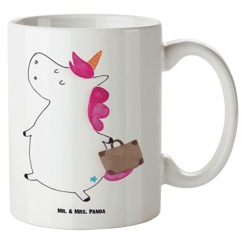 XL Tasse Einhorn Koffer XL Tasse, Große Tasse, Grosse Kaffeetasse, XL Becher, XL Teetasse, spülmaschinenfest, Jumbo Tasse, Groß, Einhorn, Einhörner, Einhorn Deko, Pegasus, Unicorn, unicorn, Koffer, Verreisen, Reise, Gepäck, Abenteuer, Erwachsen, Kind, albern, Spaß, lustig, witzig