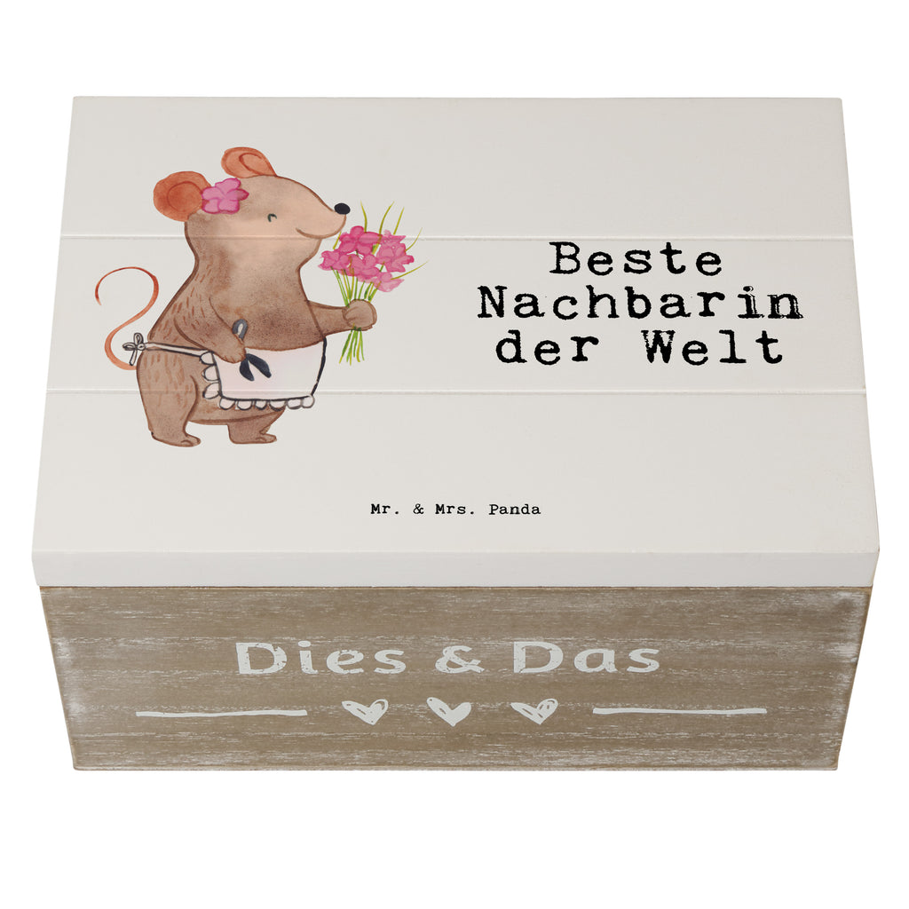 Holzkiste Maus Beste Nachbarin der Welt Holzkiste, Kiste, Schatzkiste, Truhe, Schatulle, XXL, Erinnerungsbox, Erinnerungskiste, Dekokiste, Aufbewahrungsbox, Geschenkbox, Geschenkdose, für, Dankeschön, Geschenk, Schenken, Geburtstag, Geburtstagsgeschenk, Geschenkidee, Danke, Bedanken, Mitbringsel, Freude machen, Geschenktipp, Nachbarin, Nachbarn, Nachbarschaft, Freundin, Angrenzer, Anwohnerin, Bewohnerin, Freundschaft