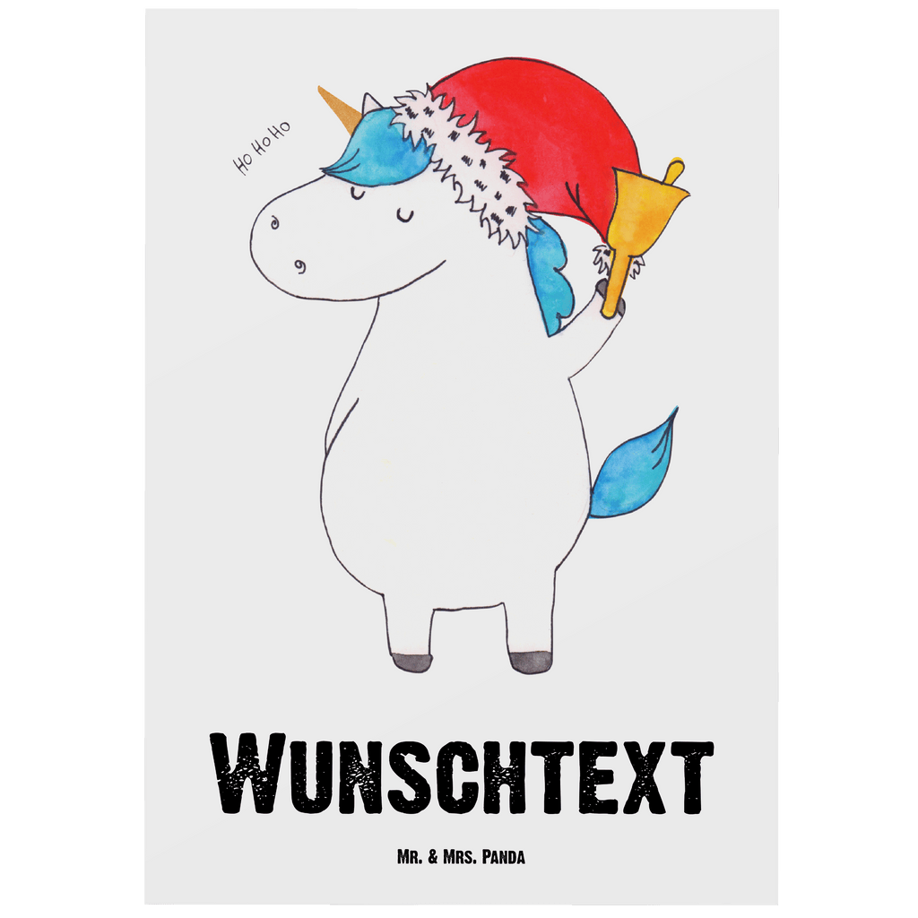 Personalisierte Postkarte Einhorn Weihnachtsmann Postkarte mit Namen, Postkarte bedrucken, Postkarte mit Wunschtext, Postkarte personalisierbar, Geschenkkarte mit Namen, Grußkarte mit Namen, Karte mit Namen, Einladung mit Namen, Ansichtskarte mit Namen, Geschenkkarte mit Wunschtext, Grußkarte mit Wunschtext, Karte mit Wunschtext, Einladung mit Wunschtext, Ansichtskarte mit Wunschtext, Einhorn, Einhörner, Einhorn Deko, Pegasus, Unicorn, Gin, Schokolade, Schoki, Weihnachten, Weihnachtsmann, Nikolaus, Wunschzettel, Wunschliste, Feenstaub