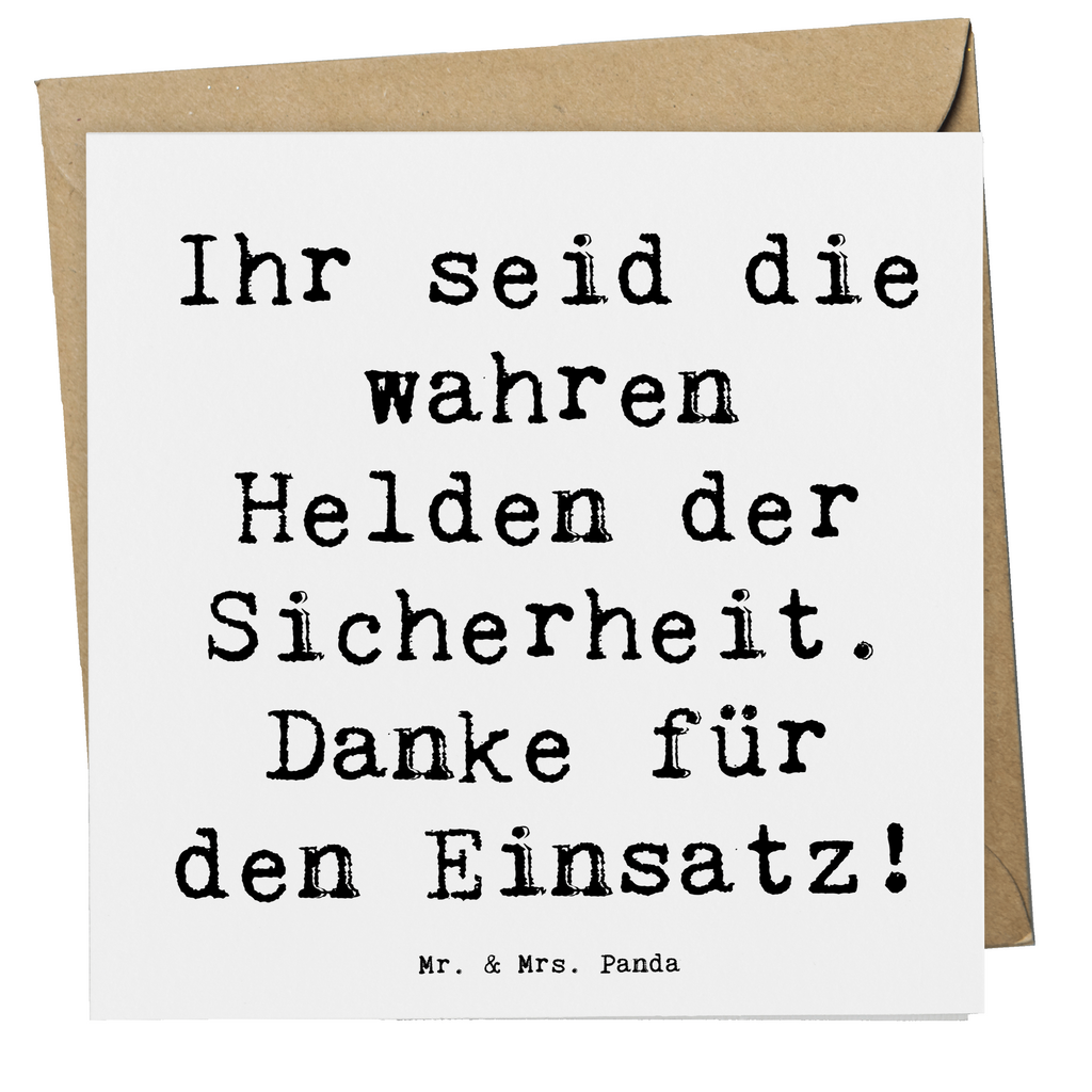 Deluxe Karte Ihr seid die wahren Helden der Sicherheit. Danke für den Einsatz! Karte, Grußkarte, Klappkarte, Einladungskarte, Glückwunschkarte, Hochzeitskarte, Geburtstagskarte, Hochwertige Grußkarte, Hochwertige Klappkarte