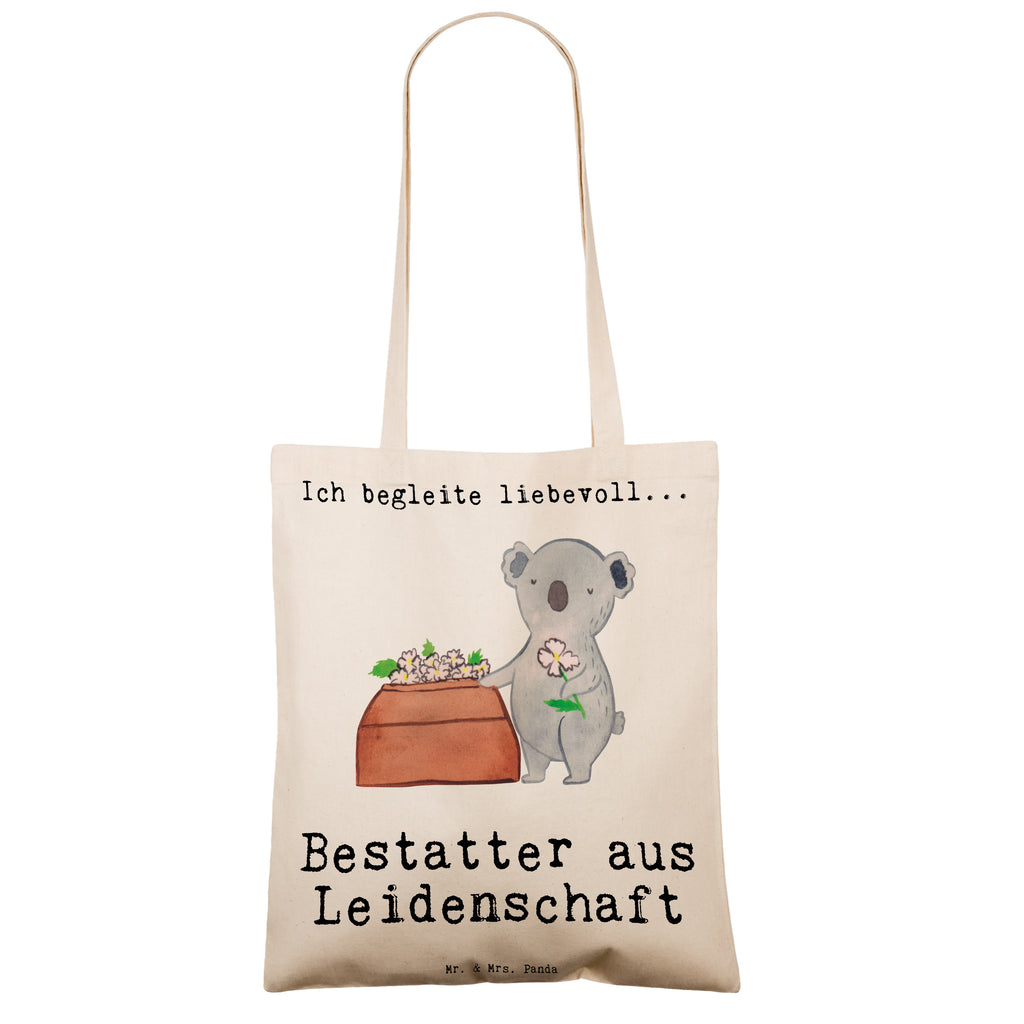 Tragetasche Bestatter aus Leidenschaft Beuteltasche, Beutel, Einkaufstasche, Jutebeutel, Stoffbeutel, Tasche, Shopper, Umhängetasche, Strandtasche, Schultertasche, Stofftasche, Tragetasche, Badetasche, Jutetasche, Einkaufstüte, Laptoptasche, Beruf, Ausbildung, Jubiläum, Abschied, Rente, Kollege, Kollegin, Geschenk, Schenken, Arbeitskollege, Mitarbeiter, Firma, Danke, Dankeschön