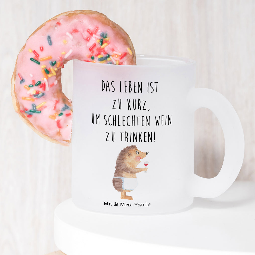 Teetasse Igel mit Wein Teetasse, Teeglas, Teebecher, Tasse mit Henkel, Tasse, Glas Teetasse, Teetasse aus Glas, Tiermotive, Gute Laune, lustige Sprüche, Tiere, Wein Spruch, Igel, Geschenk Weintrinker, Geschenk Weinliebhaber, Wein Deko, Weinglas, Rotwein, Weißwein, Wein trinken