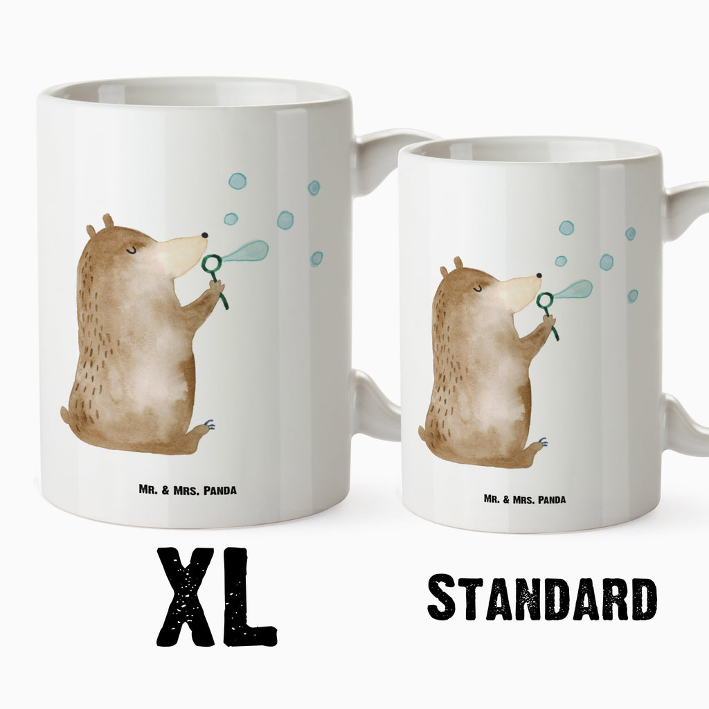 XL Tasse Bär Seifenblasen XL Tasse, Große Tasse, Grosse Kaffeetasse, XL Becher, XL Teetasse, spülmaschinenfest, Jumbo Tasse, Groß, Bär, Teddy, Teddybär, Seifenblasen Bär Lustig Sein Glücklich Traurig Happy