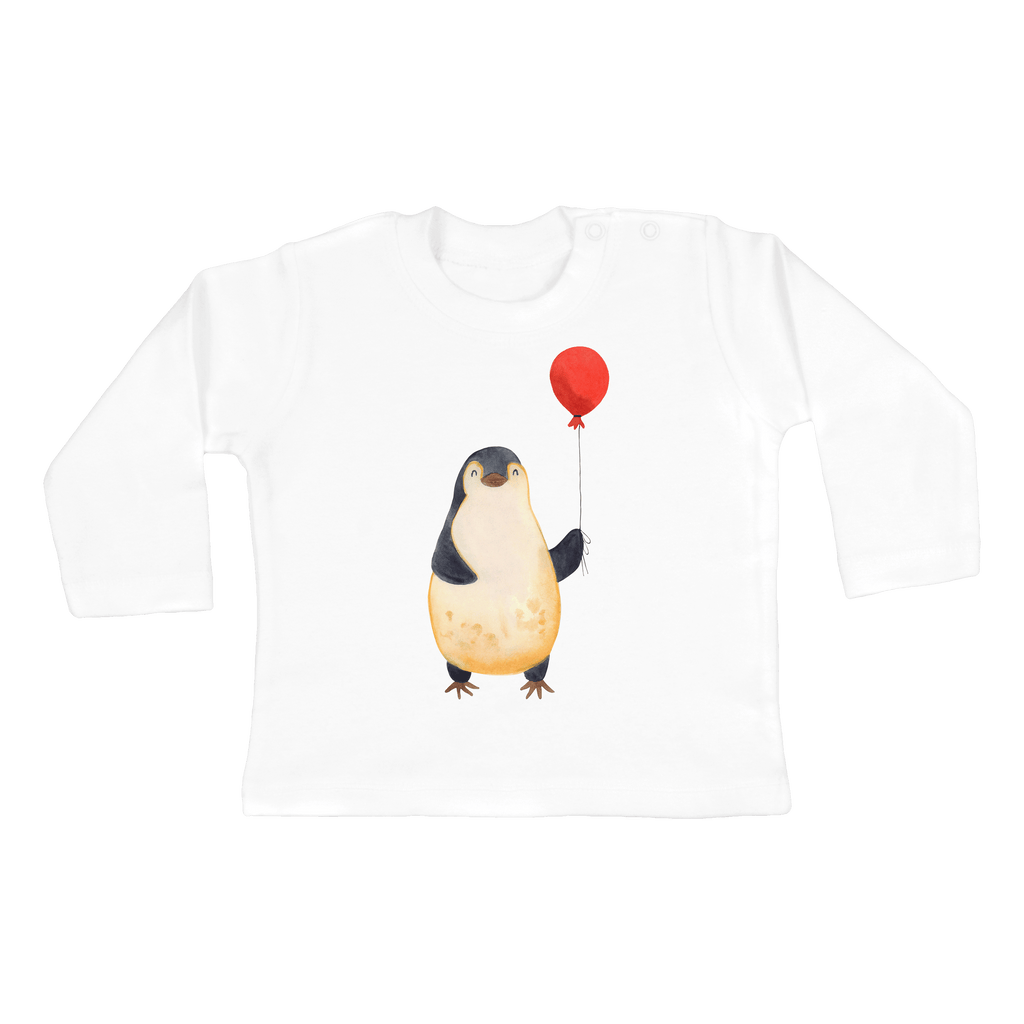 Baby Longsleeve Pinguin Luftballon Mädchen, Jungen, Baby, Langarm, Bio, Kleidung, Pinguin, Pinguine, Luftballon, Tagträume, Lebenslust, Geschenk Freundin, Geschenkidee, beste Freundin, Motivation, Neustart, neues Leben, Liebe, Glück