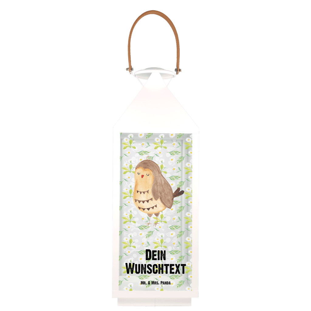 Personalisierte Deko Laterne Eule Zufrieden Gartenlampe, Gartenleuchte, Gartendekoration, Gartenlicht, Laterne kleine Laternen, XXL Laternen, Laterne groß, Eule, Eule Spruch, Eule deko, Owl, Liebe Spruch, Romantisch, Wortspiel lustig, Spruch schön, Geschenk Hochzeitstag