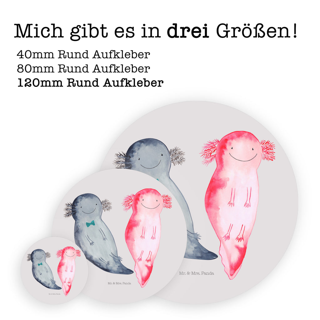 Rund Aufkleber Axolotl Freundin Sticker, Aufkleber, Etikett, Axolotl, Molch, Axolot, Schwanzlurch, Lurch, Lurche, Liebe, große Liebe, Liebesbeweis, Freund, Verlobter, Ehemann, Jahrestag, Valentinstag