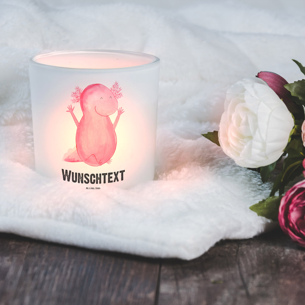 Personalisiertes Windlicht Axolotl Hurra Personalisiertes Windlicht, Personalisiertes Windlicht Glas, Personalisiertes Teelichtglas, Personalisierter Teelichthalter, Personalisiertes Kerzenglas, Personalisierte Kerze, Personalisiertes Teelicht, Windlicht mit Namen, Windlicht Glas mit Namen, Teelichtglas mit Namen, Teelichthalter mit Namen, Teelichter mit Namen, Kerzenglas mit Namen, Kerze mit Namen, Teelicht mit Namen, Namenspersonalisierung, Name, selbst gestalten, Wunschtext, Bedrucken, Axolotl, Molch, Axolot, Schwanzlurch, Lurch, Lurche, fröhlich, Spaß, Freude, Motivation, Zufriedenheit