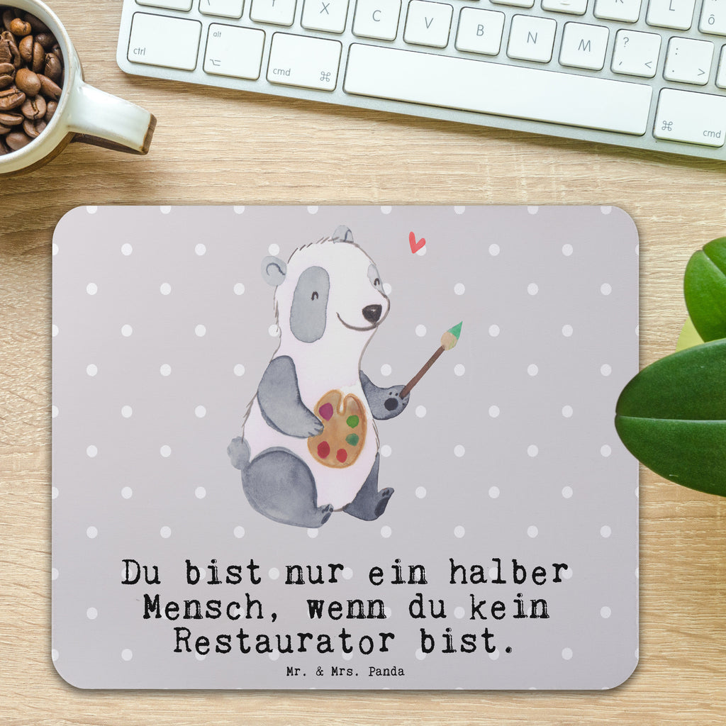 Mauspad Restaurator mit Herz Mousepad, Computer zubehör, Büroausstattung, PC Zubehör, Arbeitszimmer, Mauspad, Einzigartiges Mauspad, Designer Mauspad, Mausunterlage, Mauspad Büro, Beruf, Ausbildung, Jubiläum, Abschied, Rente, Kollege, Kollegin, Geschenk, Schenken, Arbeitskollege, Mitarbeiter, Firma, Danke, Dankeschön