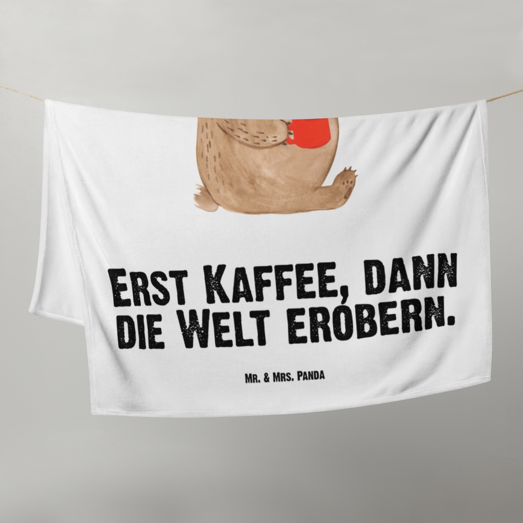 Babydecke Bär Kaffee Babydecke, Babygeschenk, Geschenk Geburt, Babyecke Kuscheldecke, Krabbeldecke, Bär, Teddy, Teddybär, Kaffee, Coffee, Bären, guten Morgen, Morgenroutine, Welt erobern, Welt retten, Motivation