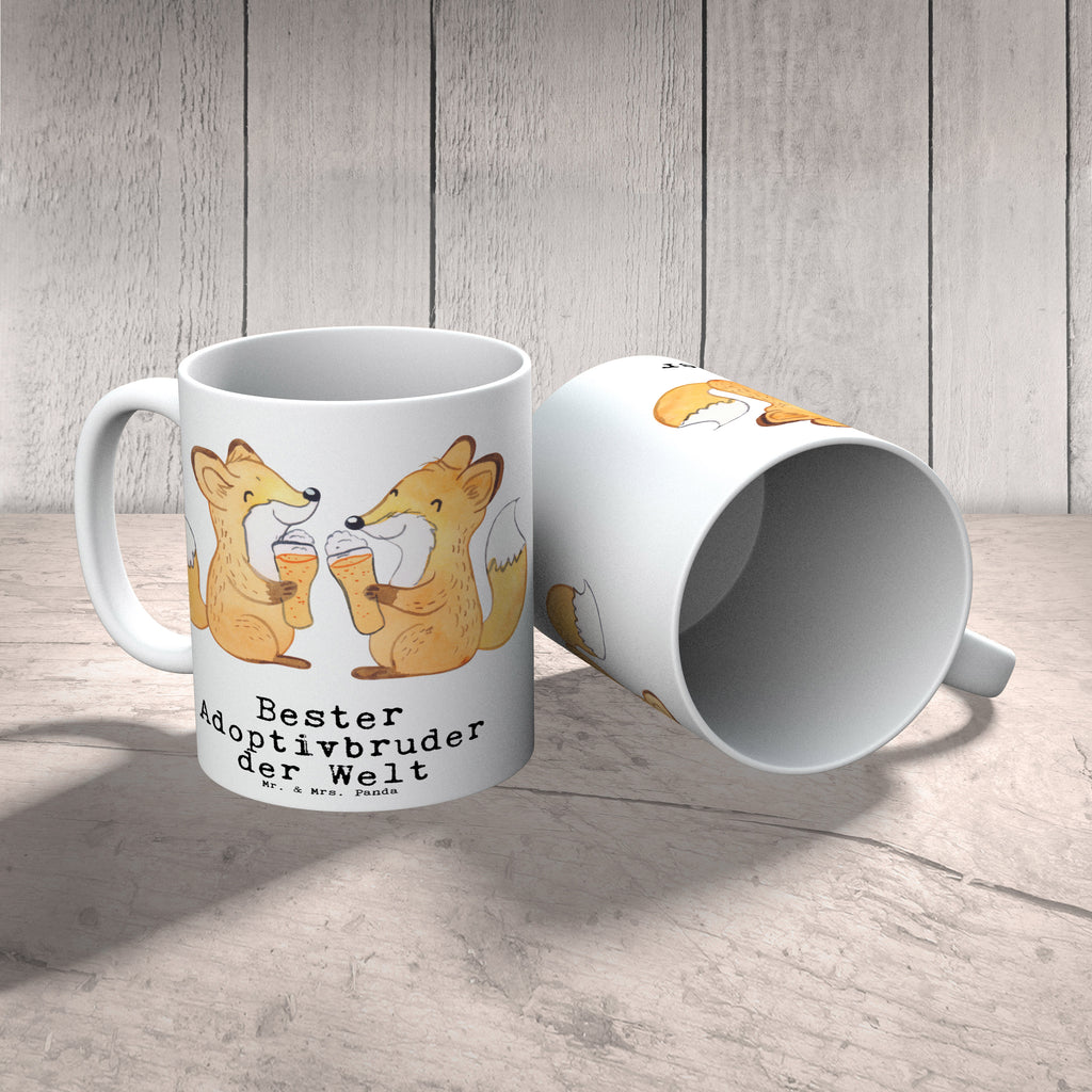 Tasse Fuchs Bester Adoptivbruder der Welt Tasse, Kaffeetasse, Teetasse, Becher, Kaffeebecher, Teebecher, Keramiktasse, Porzellantasse, Büro Tasse, Geschenk Tasse, Tasse Sprüche, Tasse Motive, Kaffeetassen, Tasse bedrucken, Designer Tasse, Cappuccino Tassen, Schöne Teetassen, für, Dankeschön, Geschenk, Schenken, Geburtstag, Geburtstagsgeschenk, Geschenkidee, Danke, Bedanken, Mitbringsel, Freude machen, Geschenktipp, Adoptivbruder, adoptiert, Bruder, Brudi, Geschwister, Bruderherz, Schwester, Familie, Kleinigkeit, Brother, Bester, Sohn