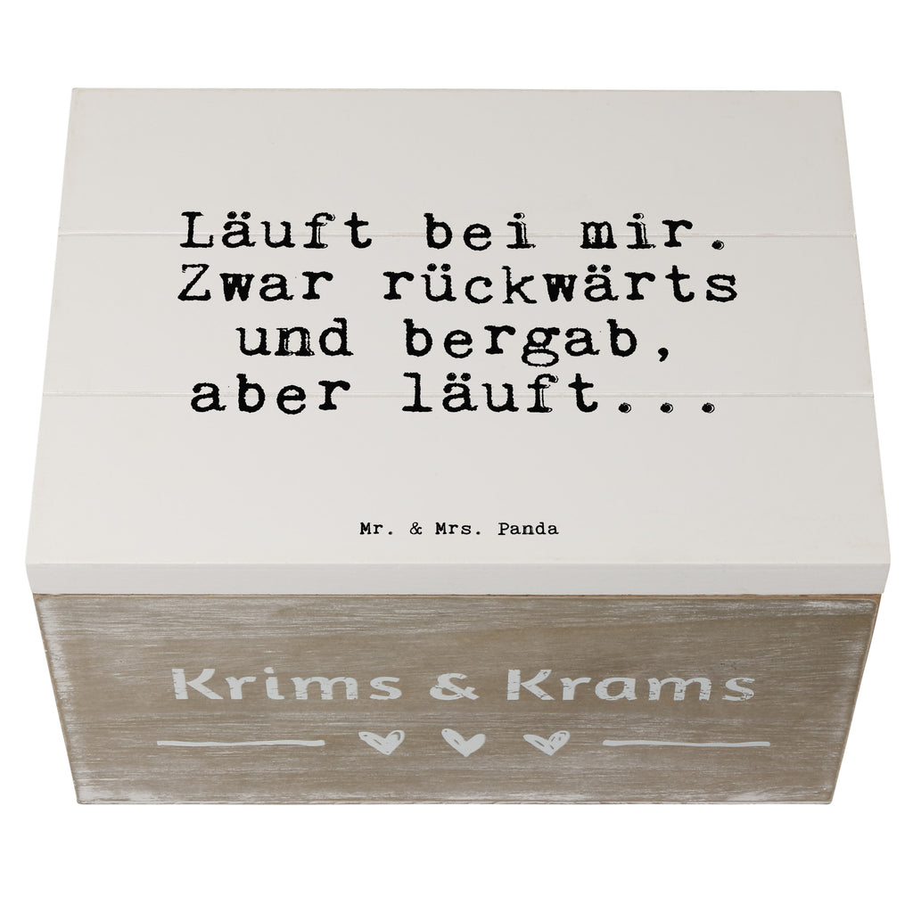 Holzkiste Sprüche und Zitate Läuft bei mir. Zwar rückwärts und bergab, aber läuft... Holzkiste, Kiste, Schatzkiste, Truhe, Schatulle, XXL, Erinnerungsbox, Erinnerungskiste, Dekokiste, Aufbewahrungsbox, Geschenkbox, Geschenkdose, Spruch, Sprüche, lustige Sprüche, Weisheiten, Zitate, Spruch Geschenke, Spruch Sprüche Weisheiten Zitate Lustig Weisheit Worte