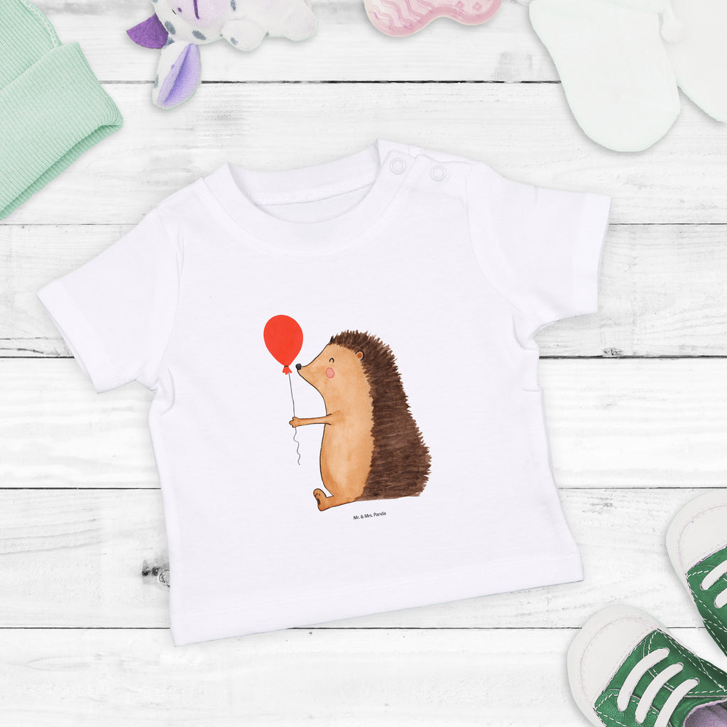 Organic Baby Shirt Igel Luftballon Baby T-Shirt, Jungen Baby T-Shirt, Mädchen Baby T-Shirt, Shirt, Tiermotive, Gute Laune, lustige Sprüche, Tiere, Igel, Geburtstag, Herzlichen Glückwunsch, Glückwunsch, Geburtstagskind, Ballon, Happy Birthday