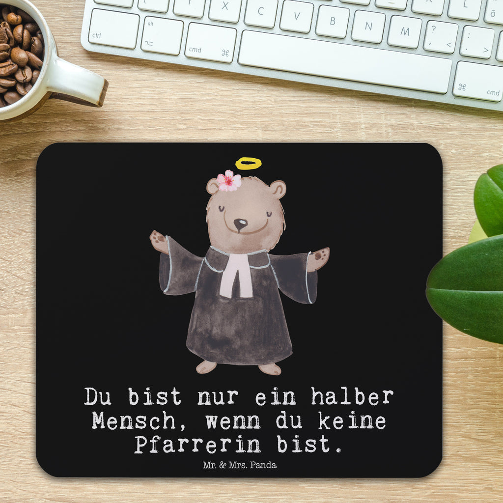 Mauspad Pfarrerin mit Herz Mousepad, Computer zubehör, Büroausstattung, PC Zubehör, Arbeitszimmer, Mauspad, Einzigartiges Mauspad, Designer Mauspad, Mausunterlage, Mauspad Büro, Beruf, Ausbildung, Jubiläum, Abschied, Rente, Kollege, Kollegin, Geschenk, Schenken, Arbeitskollege, Mitarbeiter, Firma, Danke, Dankeschön, Pastorin, Dienerin Gottes<br />Geistliche, Pfarrerin, Predigerin<br />Priesterin, Theologin, Kirche