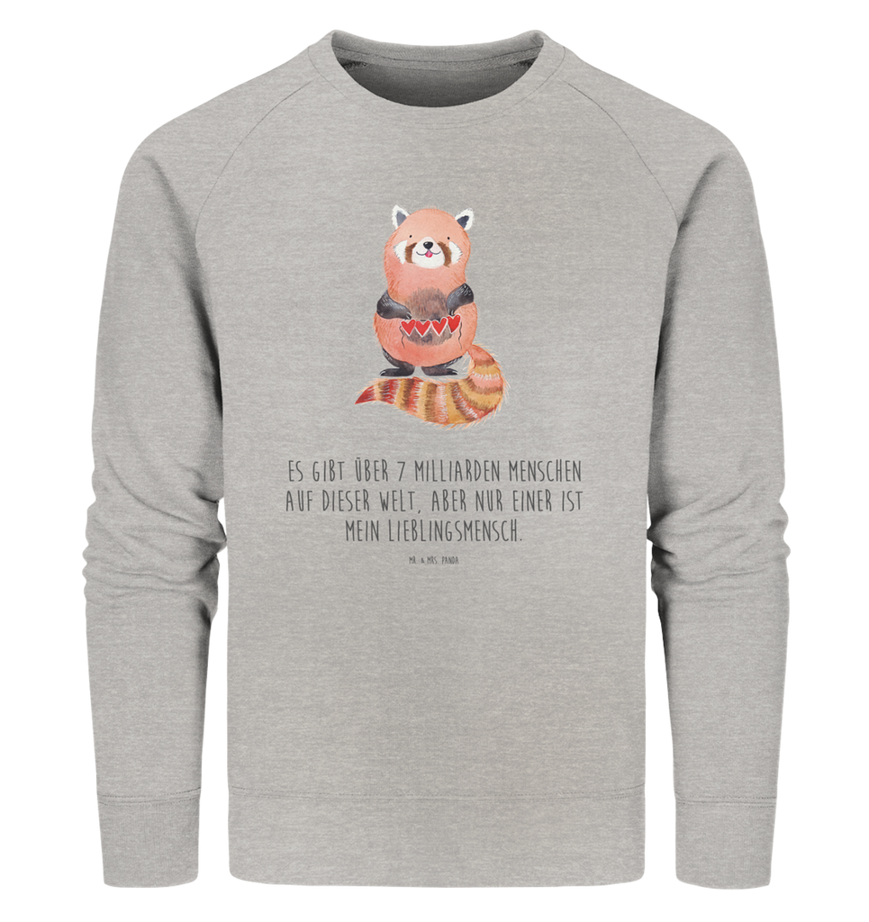 Organic Pullover Roter Panda Pullover, Pullover Männer, Pullover Frauen, Sweatshirt, Sweatshirt Männer, Sweatshirt Frauen, Unisex, Tiermotive, Gute Laune, lustige Sprüche, Tiere, Panda, Liebe, Rot, Herz, Liebling, Lieblingsmensch