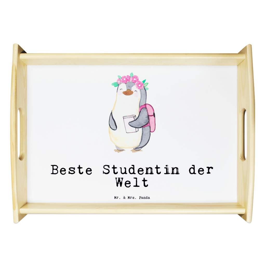 Serviertablett Pinguin Beste Studentin der Welt Serviertablett, Tablett, Holztablett, Küchentablett, Dekotablett, Frühstückstablett, für, Dankeschön, Geschenk, Schenken, Geburtstag, Geburtstagsgeschenk, Geschenkidee, Danke, Bedanken, Mitbringsel, Freude machen, Geschenktipp, Studentin, Studium, Tochter, Spaß, Musterschülerin, lustig, Studienabschluss, witzig, Universität, Abschluss, Alumni, Uni, Studenten, Hochschule