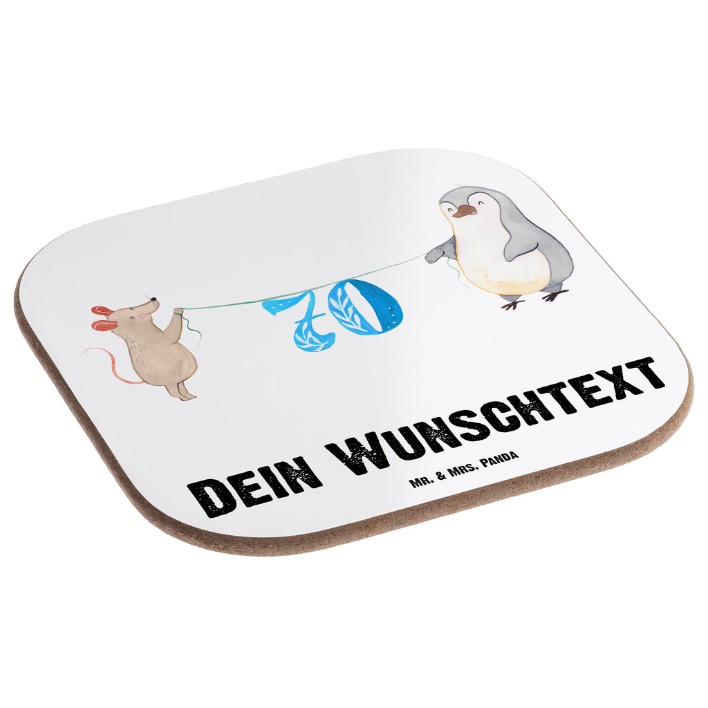 Personalisierte Untersetzer 70. Geburtstag Maus Pinguin Personalisierte Untersetzer, PErsonalisierte Bierdeckel, Personalisierte Glasuntersetzer, Peronalisierte Untersetzer Gläser, Personalisiert Getränkeuntersetzer, Untersetzer mit Namen, Bedrucken, Personalisieren, Namensaufdruck, Geburtstag, Geburtstagsgeschenk, Geschenk, Party, Feiern, Torte, Kuchen