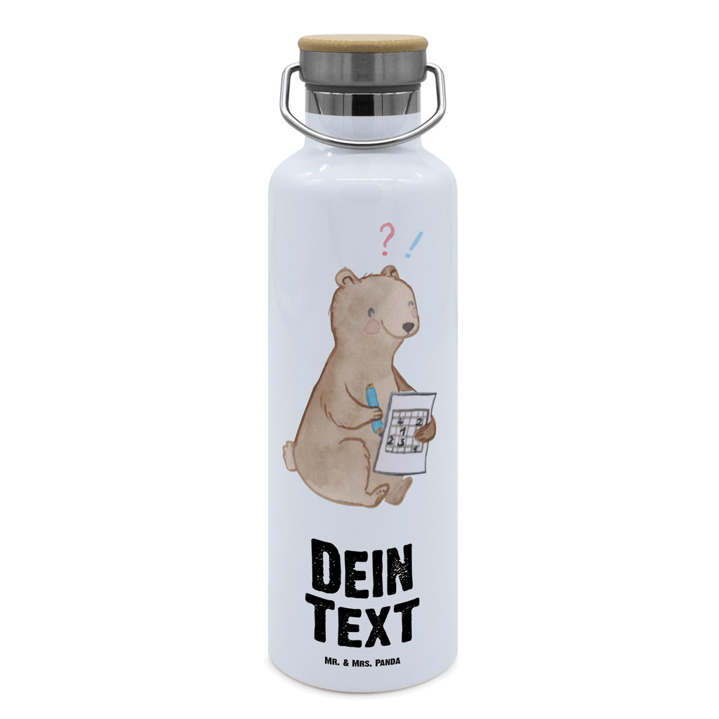 Personalisierte Trinkflasche Bär Rätsel lösen Personalisierte Trinkflasche, Trinkflasche mit Namen, Trinkflasche bedrucken, Flasche personalisiert, Trinkflasch mit Aufdruck, Trinkflasche Werbegeschenk, Namensaufdruck Trinkflasche, Sportflasche personalisiert, Trinkflasche Sport, Geschenk, Sport, Sportart, Hobby, Schenken, Danke, Dankeschön, Auszeichnung, Gewinn, Sportler, Rätsel lösen, Kreuzworträtsel lösen, Knobeln, Gedächtnistraining, Gedächtnissport