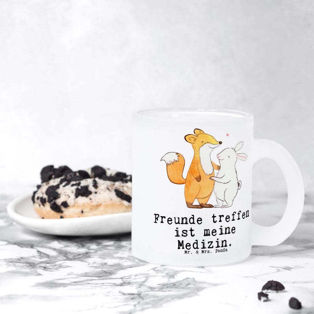 Teetasse Fuchs Hase Freunde treffen Medizin Teetasse, Teeglas, Teebecher, Tasse mit Henkel, Tasse, Glas Teetasse, Teetasse aus Glas, Geschenk, Sport, Sportart, Hobby, Schenken, Danke, Dankeschön, Auszeichnung, Gewinn, Sportler, Freunde treffen