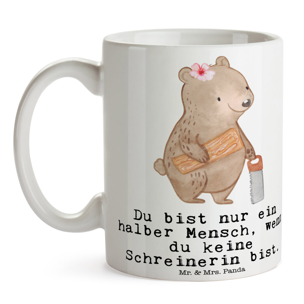 Tasse Schreinerin mit Herz Tasse, Kaffeetasse, Teetasse, Becher, Kaffeebecher, Teebecher, Keramiktasse, Porzellantasse, Büro Tasse, Geschenk Tasse, Tasse Sprüche, Tasse Motive, Kaffeetassen, Tasse bedrucken, Designer Tasse, Cappuccino Tassen, Schöne Teetassen, Beruf, Ausbildung, Jubiläum, Abschied, Rente, Kollege, Kollegin, Geschenk, Schenken, Arbeitskollege, Mitarbeiter, Firma, Danke, Dankeschön