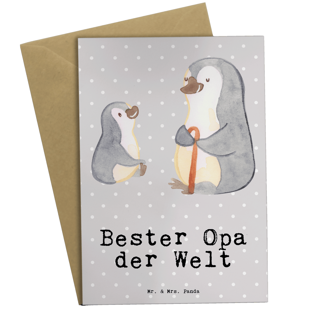 Grußkarte Pinguin Bester Opa der Welt Grußkarte, Klappkarte, Einladungskarte, Glückwunschkarte, Hochzeitskarte, Geburtstagskarte, Karte, Ansichtskarten, für, Dankeschön, Geschenk, Schenken, Geburtstag, Geburtstagsgeschenk, Geschenkidee, Danke, Bedanken, Mitbringsel, Freude machen, Geschenktipp, Großvater, Grossvater, Opa, Opi. Großpapa, Großeltern, Enkel, Enkelin, Enkelkind, Kleinigkeit, Oppa, Oppi, Bester