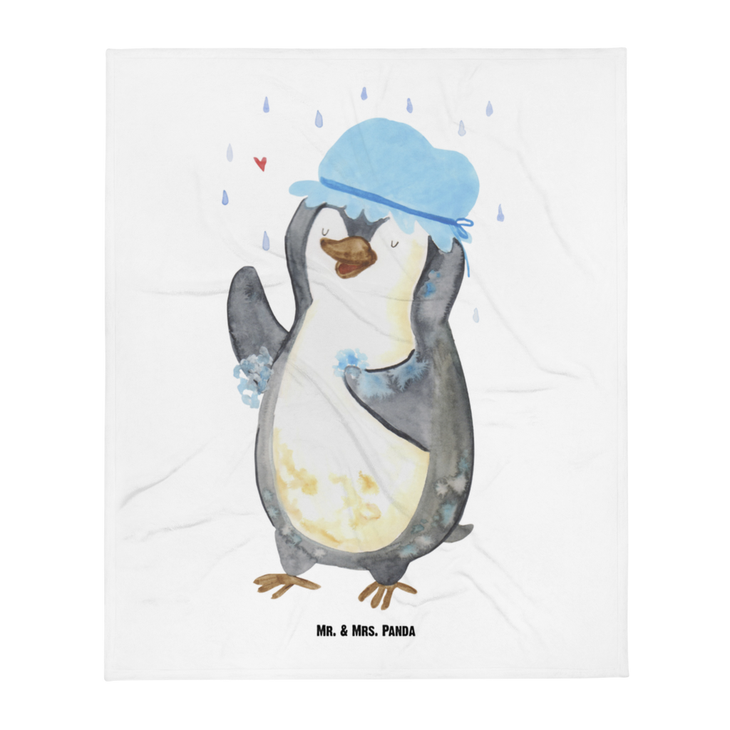 Babydecke Pinguin Duschen Babydecke, Babygeschenk, Geschenk Geburt, Babyecke Kuscheldecke, Krabbeldecke, Pinguin, Pinguine, Dusche, duschen, Lebensmotto, Motivation, Neustart, Neuanfang, glücklich sein