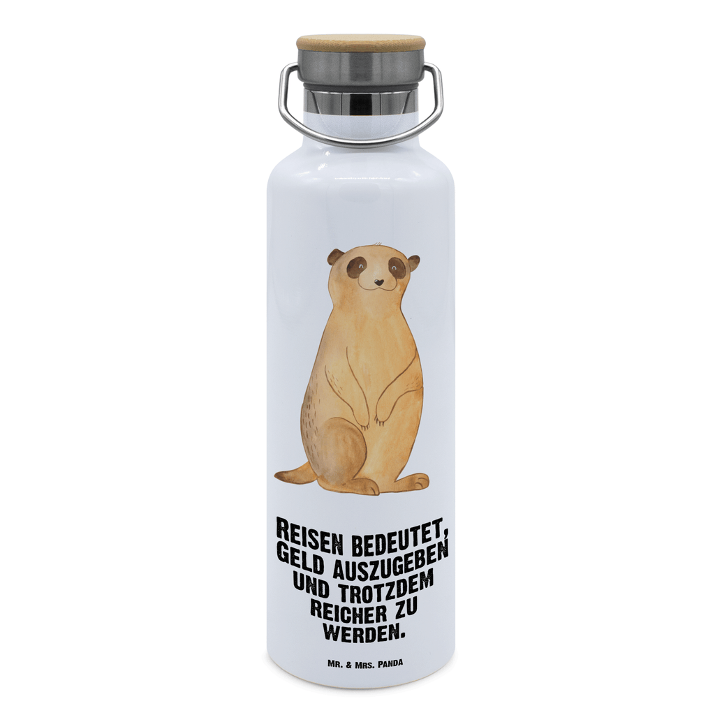 Trinkflasche Erdmännchen Thermosflasche, Isolierflasche, Edelstahl, Trinkflasche, isoliert, Wamrhaltefunktion, Sportflasche, Flasche zum Sport, Sportlerflasche, Afrika, Wildtiere, Erdmännchen, Reisen, Spruch, Weltreise, Afrikareise, Roadtrip, Traveling