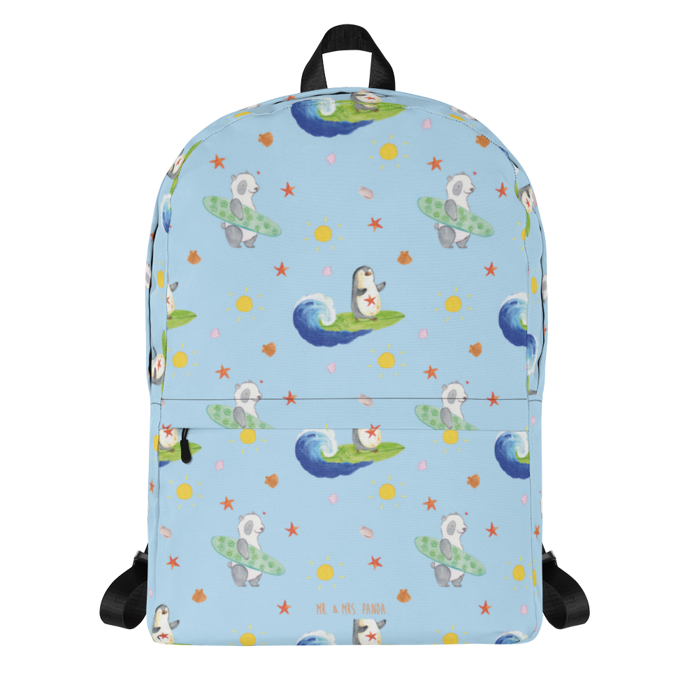 Rucksack Pinguin Surfer Muster Rucksack, Laptoprucksack, Notebookrucksack, Schulrucksack für Laptop, Arbeitsrucksack für Laptop, Reiserucksack für Laptop, Rucksack für Alltag, Rucksack für Schule, Rucksack für Uni, Rucksack für Notebook, Rucksack für Computer, wetterfester Rucksack, regenfester Rucksack, strapazierfähiger Rucksack, Pinguin, Pinguine, surfen, Surfer, Hawaii, Urlaub, Wellen, Wellen reiten, Portugal