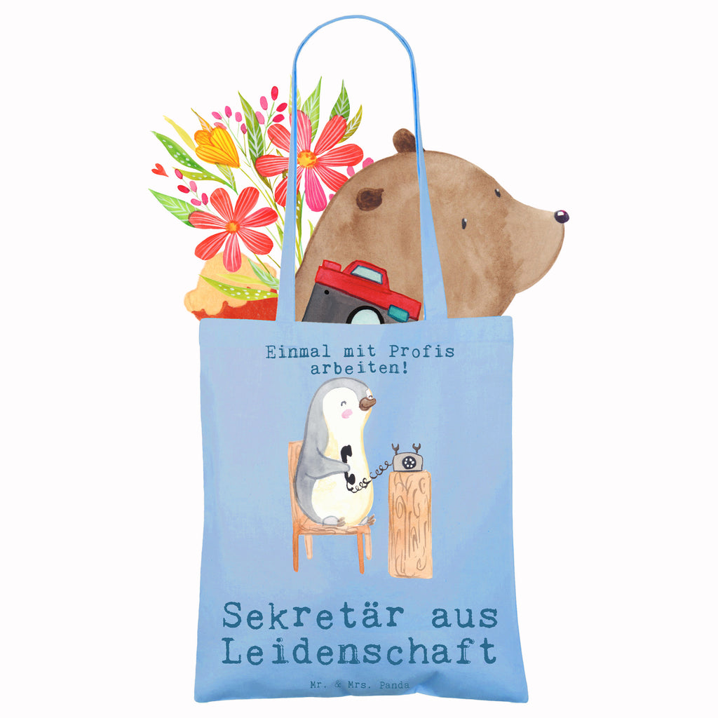 Tragetasche Sekretär aus Leidenschaft Beuteltasche, Beutel, Einkaufstasche, Jutebeutel, Stoffbeutel, Tasche, Shopper, Umhängetasche, Strandtasche, Schultertasche, Stofftasche, Tragetasche, Badetasche, Jutetasche, Einkaufstüte, Laptoptasche, Beruf, Ausbildung, Jubiläum, Abschied, Rente, Kollege, Kollegin, Geschenk, Schenken, Arbeitskollege, Mitarbeiter, Firma, Danke, Dankeschön