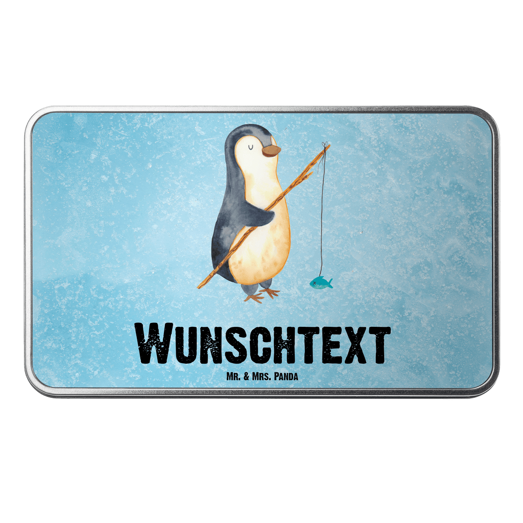 Personalisierte Metalldose Pinguin Angler Personalisierte Metalldose, Dose mit Namen, Namensdose, Kiste mit Namen, Namenskiste, Pinguin, Pinguine, Angeln, Angler, Tagträume, Hobby, Plan, Planer, Tagesplan, Neustart, Motivation, Geschenk, Freundinnen, Geschenkidee, Urlaub, Wochenende