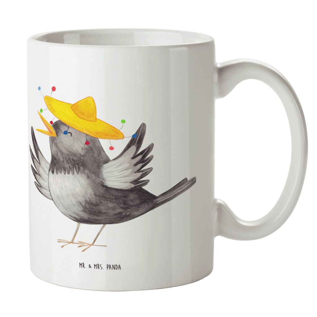 Tasse Rabe Sombrero Tasse, Kaffeetasse, Teetasse, Becher, Kaffeebecher, Teebecher, Keramiktasse, Porzellantasse, Büro Tasse, Geschenk Tasse, Tasse Sprüche, Tasse Motive, Kaffeetassen, Tasse bedrucken, Designer Tasse, Cappuccino Tassen, Schöne Teetassen, Tiermotive, Gute Laune, lustige Sprüche, Tiere, Rabe, Vogel, Vögel, Spruch positiv, fröhlich sein, glücklich sein, Glück Spruch, froh, Elster, Motivation