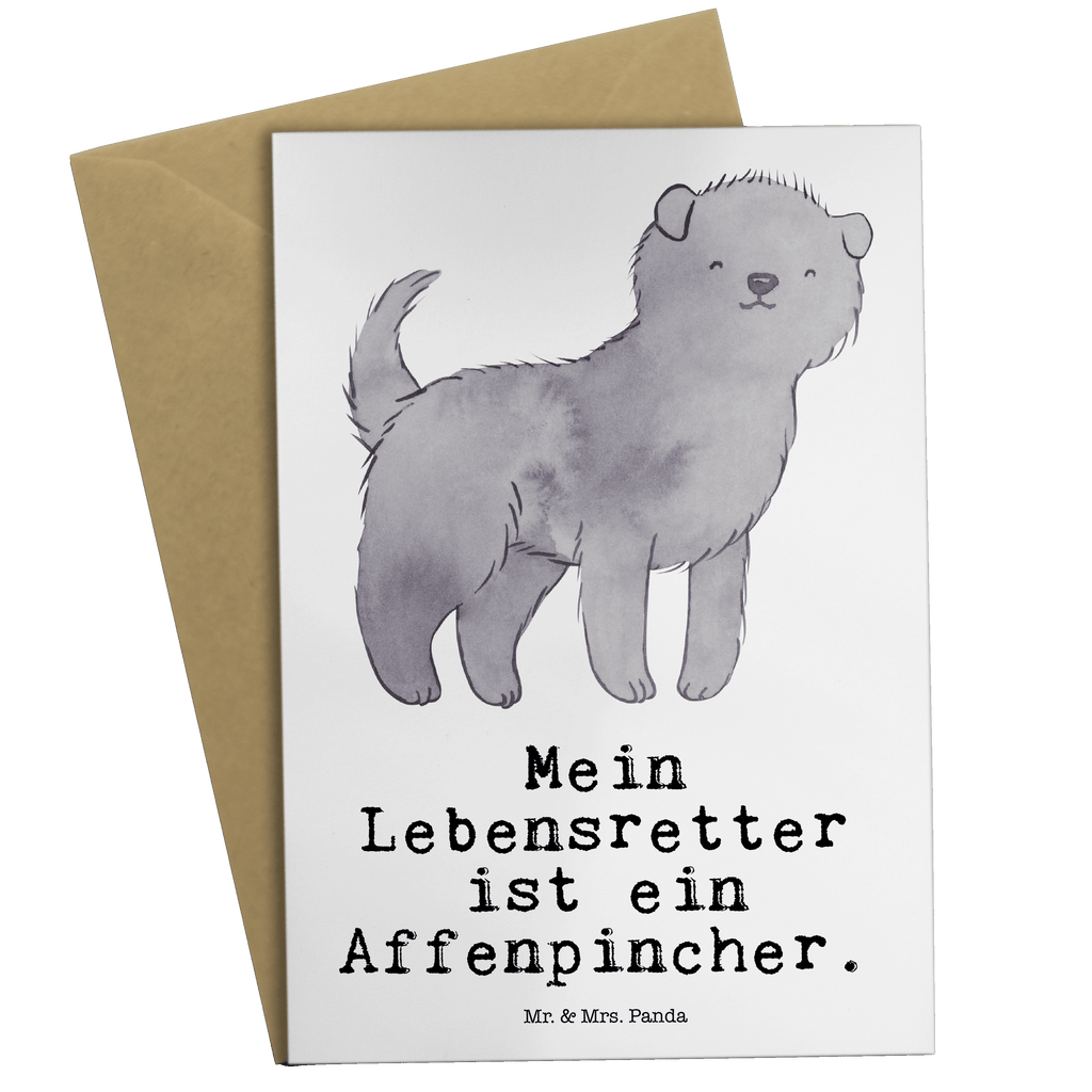 Grußkarte Affenpincher Lebensretter Grußkarte, Klappkarte, Einladungskarte, Glückwunschkarte, Hochzeitskarte, Geburtstagskarte, Karte, Ansichtskarten, Hund, Hunderasse, Rassehund, Hundebesitzer, Geschenk, Tierfreund, Schenken, Welpe, Affenpincher