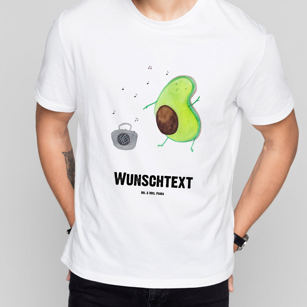 Personalisiertes T-Shirt Avocado tanzt T-Shirt Personalisiert, T-Shirt mit Namen, T-Shirt mit Aufruck, Männer, Frauen, Wunschtext, Bedrucken, Avocado, Veggie, Vegan, Gesund