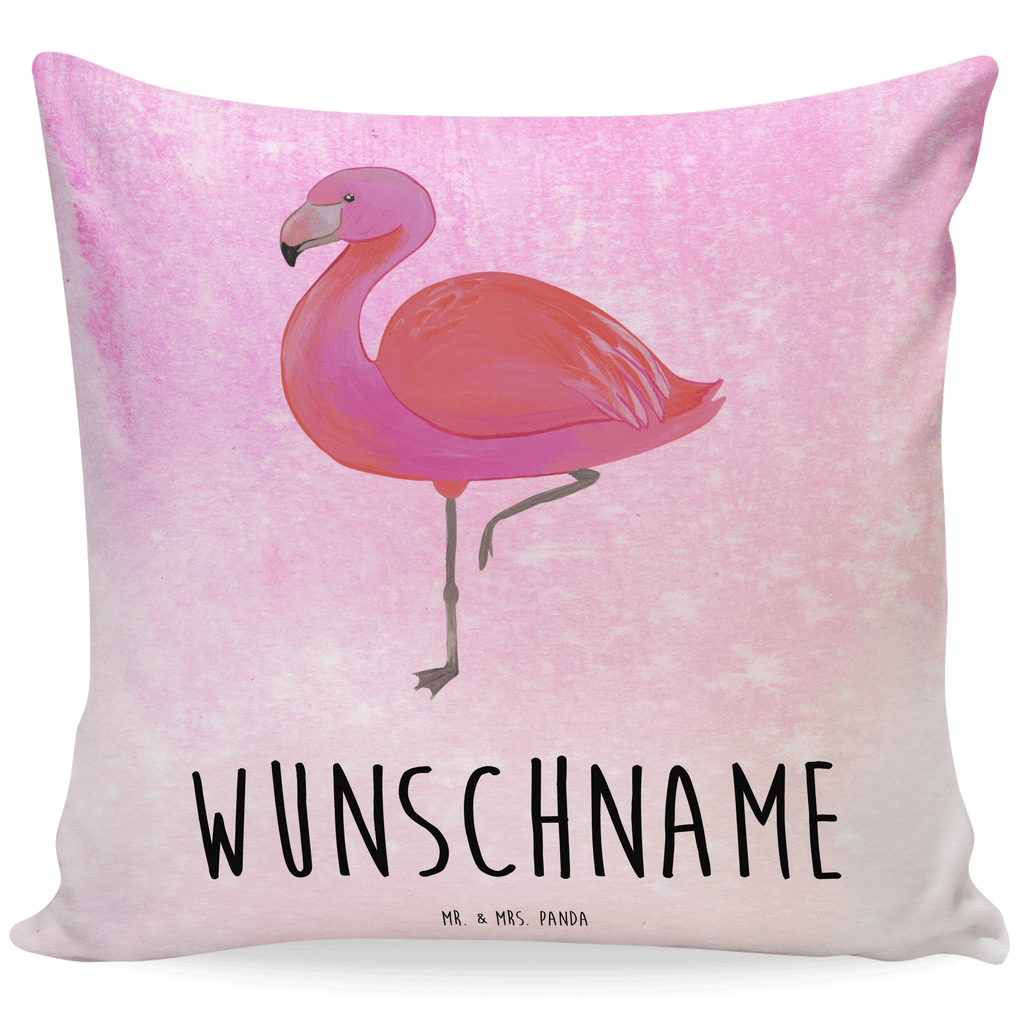 Personalisiertes Kissen Flamingo classic Kissen, personalisiert, Name, Wunschname, bedrucken, Kopfkissen, Flamingo, Einzigartig, Selbstliebe, Stolz, ich, für mich, Spruch, Freundin, Freundinnen, Außenseiter, Sohn, Tochter, Geschwister