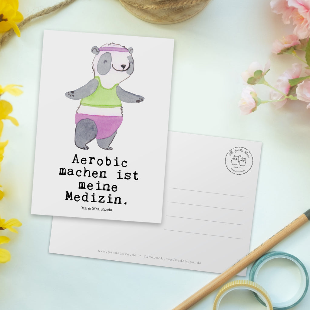 Postkarte Panda Aerobic Medizin Postkarte, Karte, Geschenkkarte, Grußkarte, Einladung, Ansichtskarte, Geburtstagskarte, Einladungskarte, Dankeskarte, Ansichtskarten, Einladung Geburtstag, Einladungskarten Geburtstag, Geschenk, Sport, Sportart, Hobby, Schenken, Danke, Dankeschön, Auszeichnung, Gewinn, Sportler, Aerobic, Aerobic Fitness, Fitnessstudio