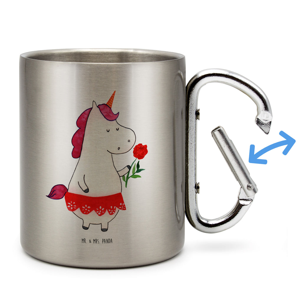 Edelstahlbecher Einhorn Dame Edelstahltasse, Karabiner, Edelstahlbecher, Outdoor, Camping, Tasse, Becher, Einhorn, Einhörner, Einhorn Deko, Pegasus, Unicorn, Dame, Lady, feine Dame, Freundin, Frau, Bachelor, Bachelorette, Abfuhr, Schluss machen, Trennung