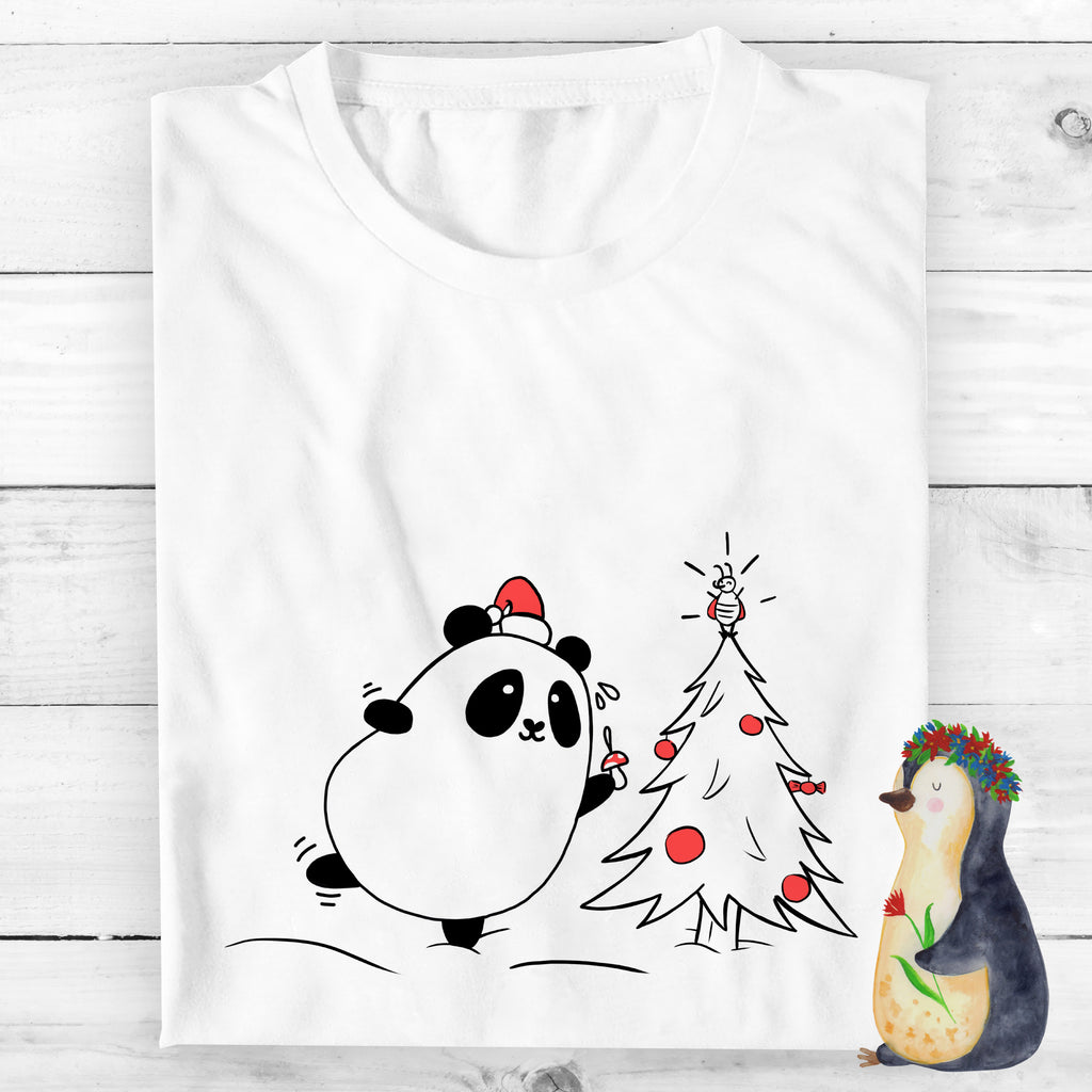 Personalisiertes T-Shirt Panda Weihnachtszeit T-Shirt Personalisiert, T-Shirt mit Namen, T-Shirt mit Aufruck, Männer, Frauen