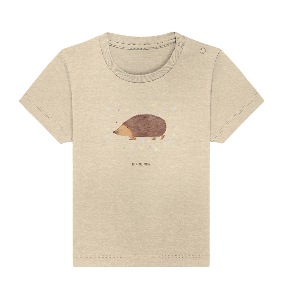 Organic Baby Shirt Igel Herzen Baby T-Shirt, Jungen Baby T-Shirt, Mädchen Baby T-Shirt, Shirt, Tiermotive, Gute Laune, lustige Sprüche, Tiere, Liebe, Herz, Herzen, Igel, Vertrauen, Kuss, Leben