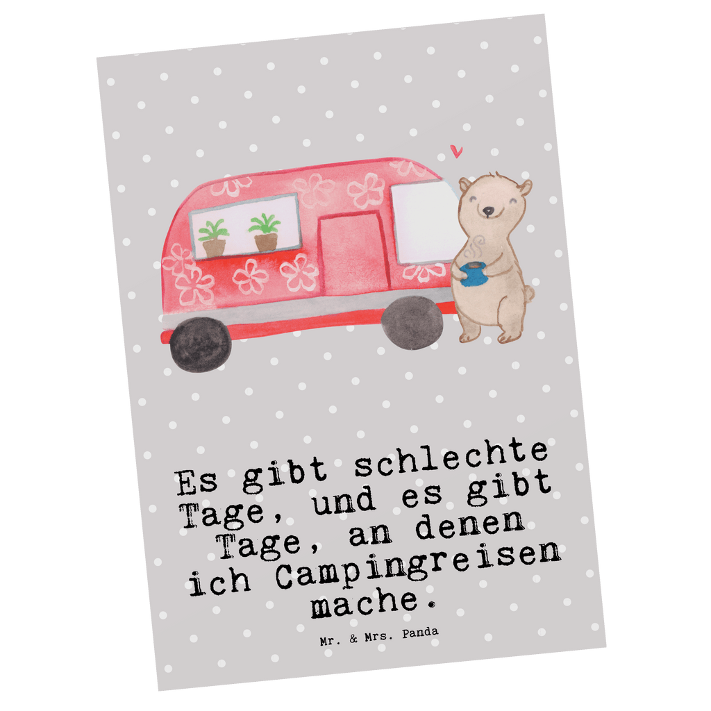 Postkarte Bär Camper Tage Postkarte, Karte, Geschenkkarte, Grußkarte, Einladung, Ansichtskarte, Geburtstagskarte, Einladungskarte, Dankeskarte, Ansichtskarten, Einladung Geburtstag, Einladungskarten Geburtstag, Geschenk, Sport, Sportart, Hobby, Schenken, Danke, Dankeschön, Auszeichnung, Gewinn, Sportler, Camper, Campen, Zelten, Campingplatz, Wohnmobil, Roadtrip, Urlaub